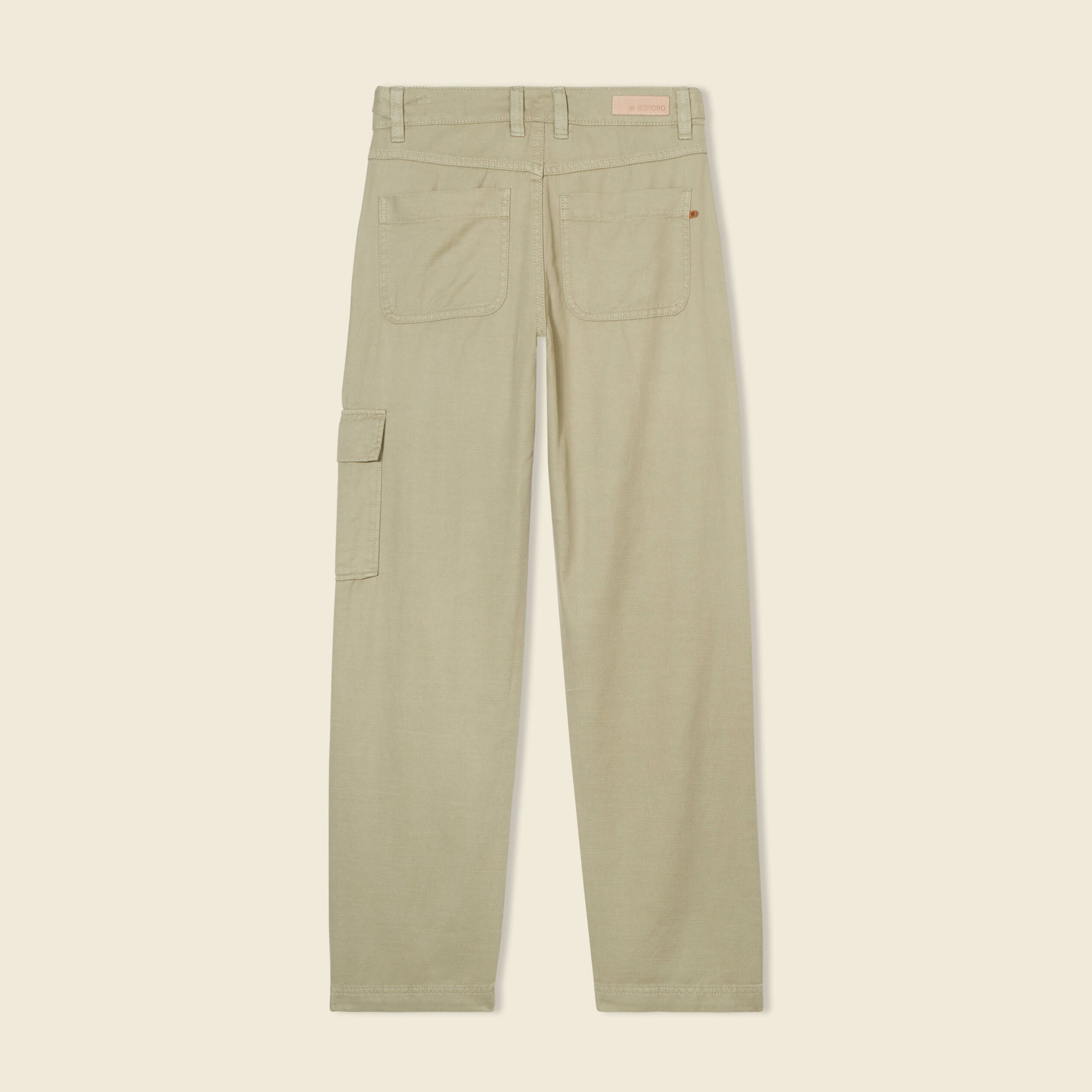 Pantalon cargo taille standard vert kaki femme Bonobo