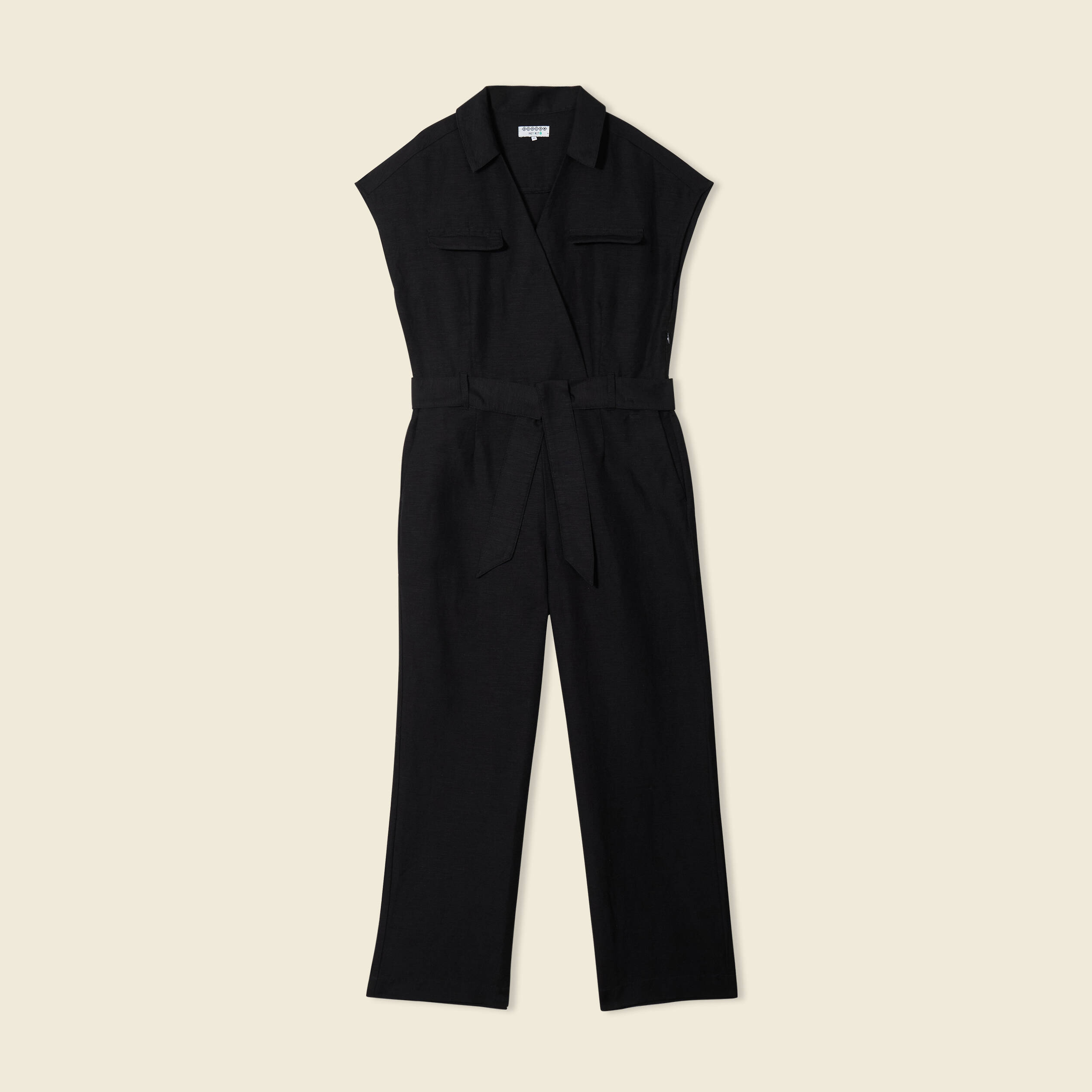 combinaison pantalon ceinturee noir femme Combinaison pantalon ceinturée noir femme