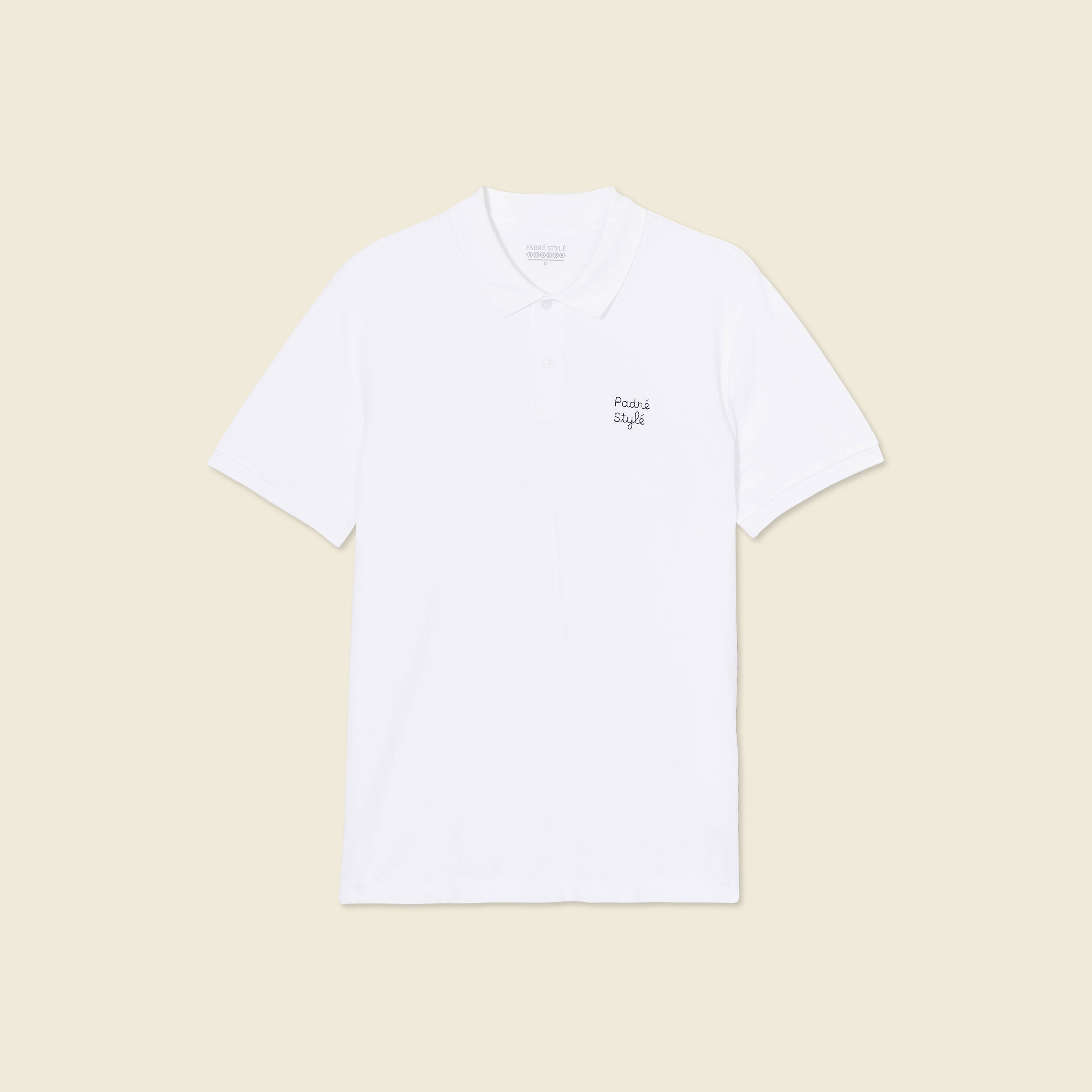 Polo manches courtes blanc homme