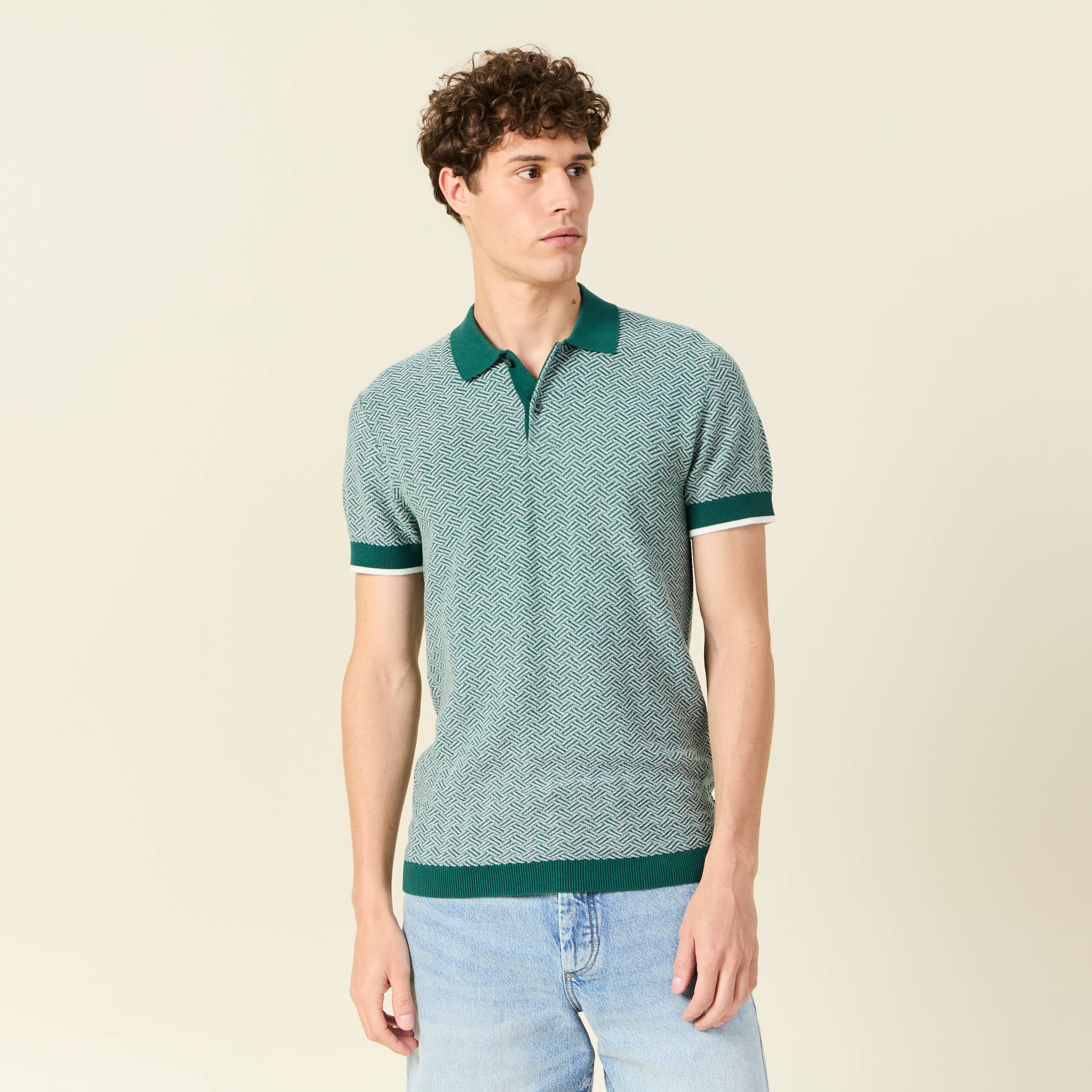 polo manches courtes vert fonce homme Polo manches courtes vert foncé homme