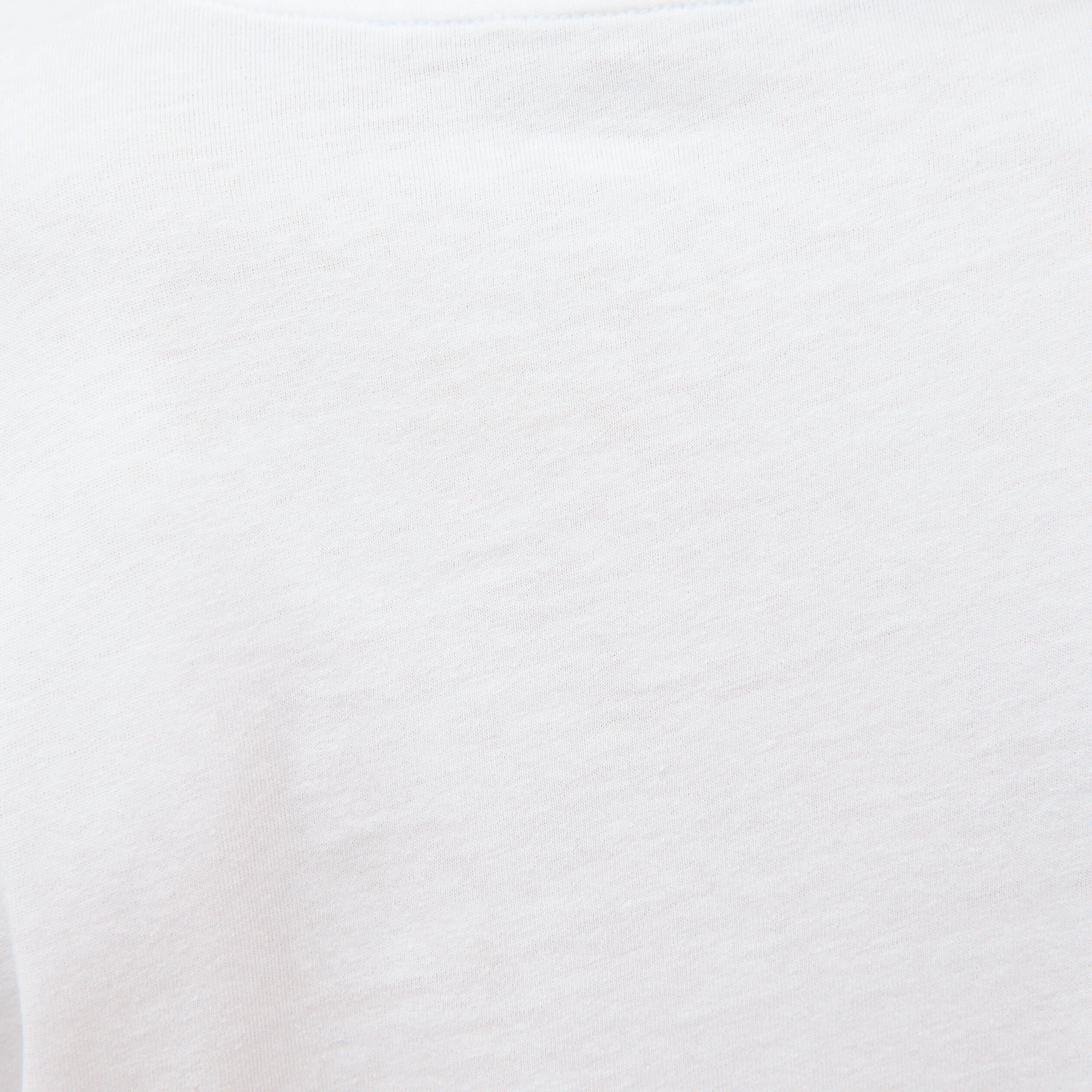 T-shirt droit col rond manches courtes blanc femme