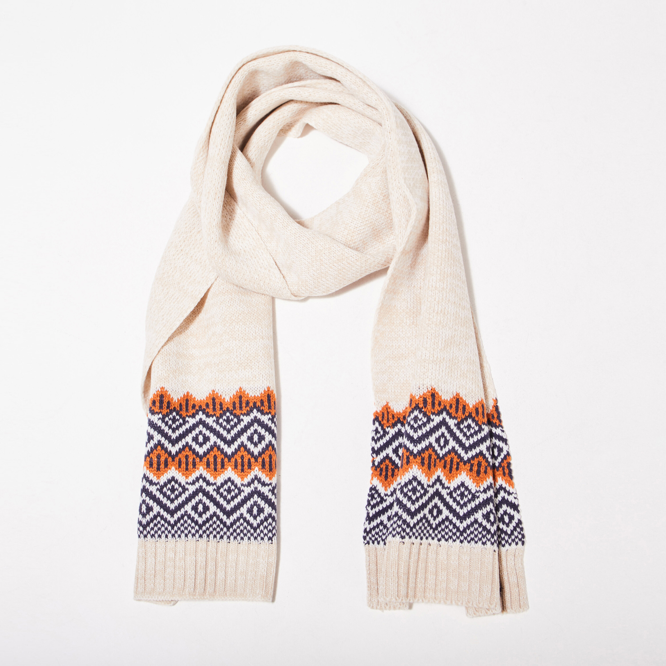 Écharpe Légère Ella Jonte Pour Homme - Rayures Style Lin - 190x82 Cm - Coton/Viscose - Gris/Bleu/Blanc Ou Beige/Marron/Vert