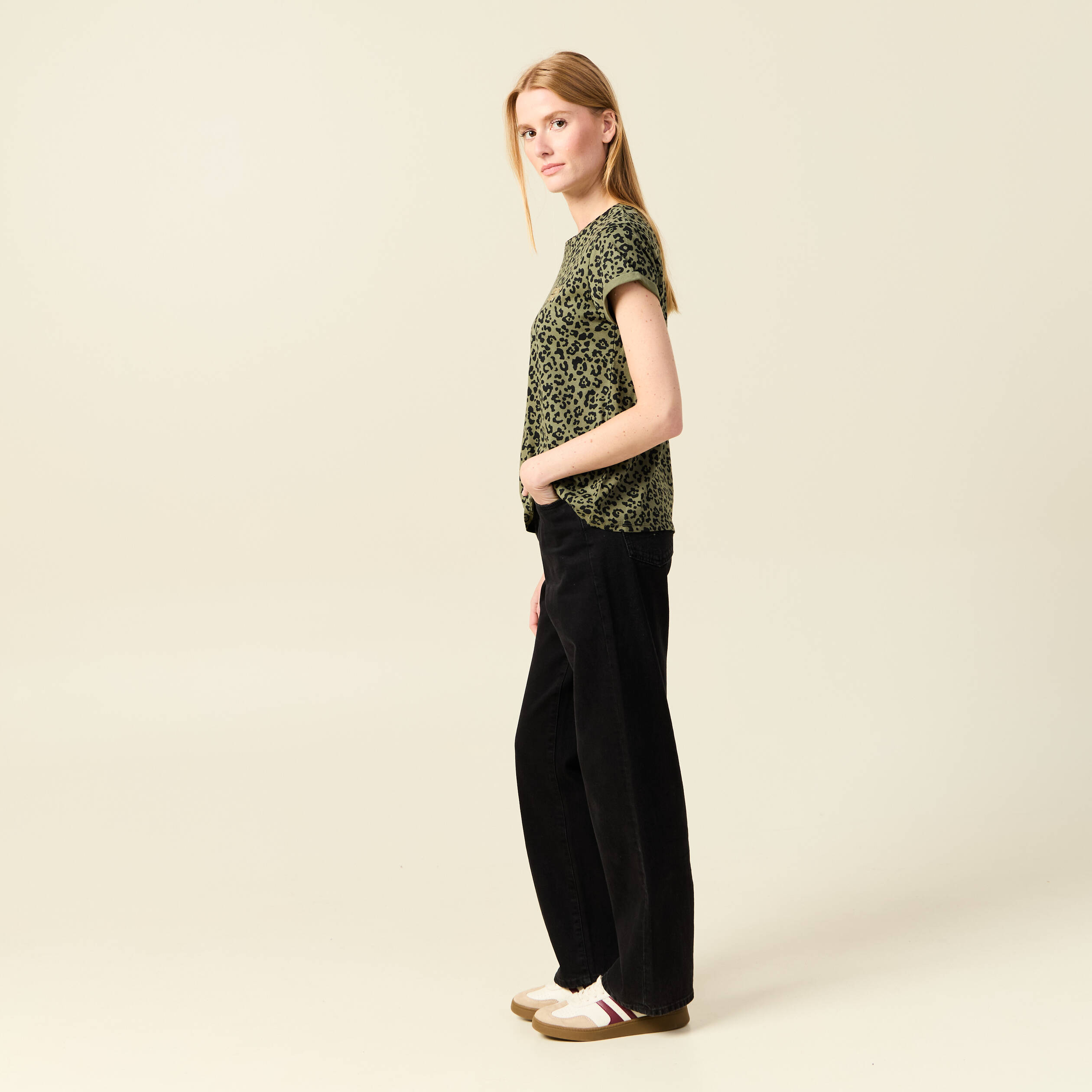 T-shirt manches courtes vert femme
