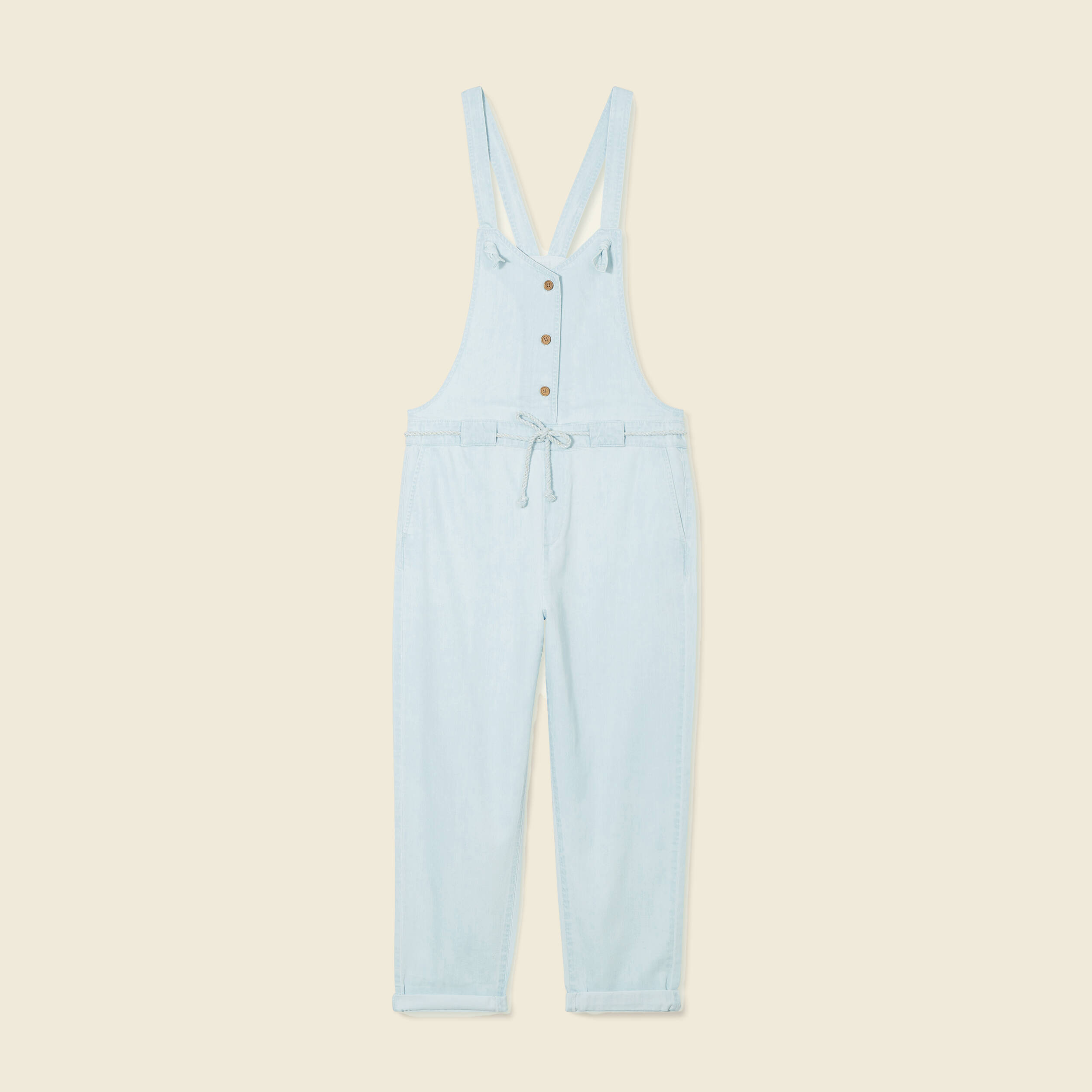 salopette en denim denim bleach femme Salopette en denim denim bleach femme