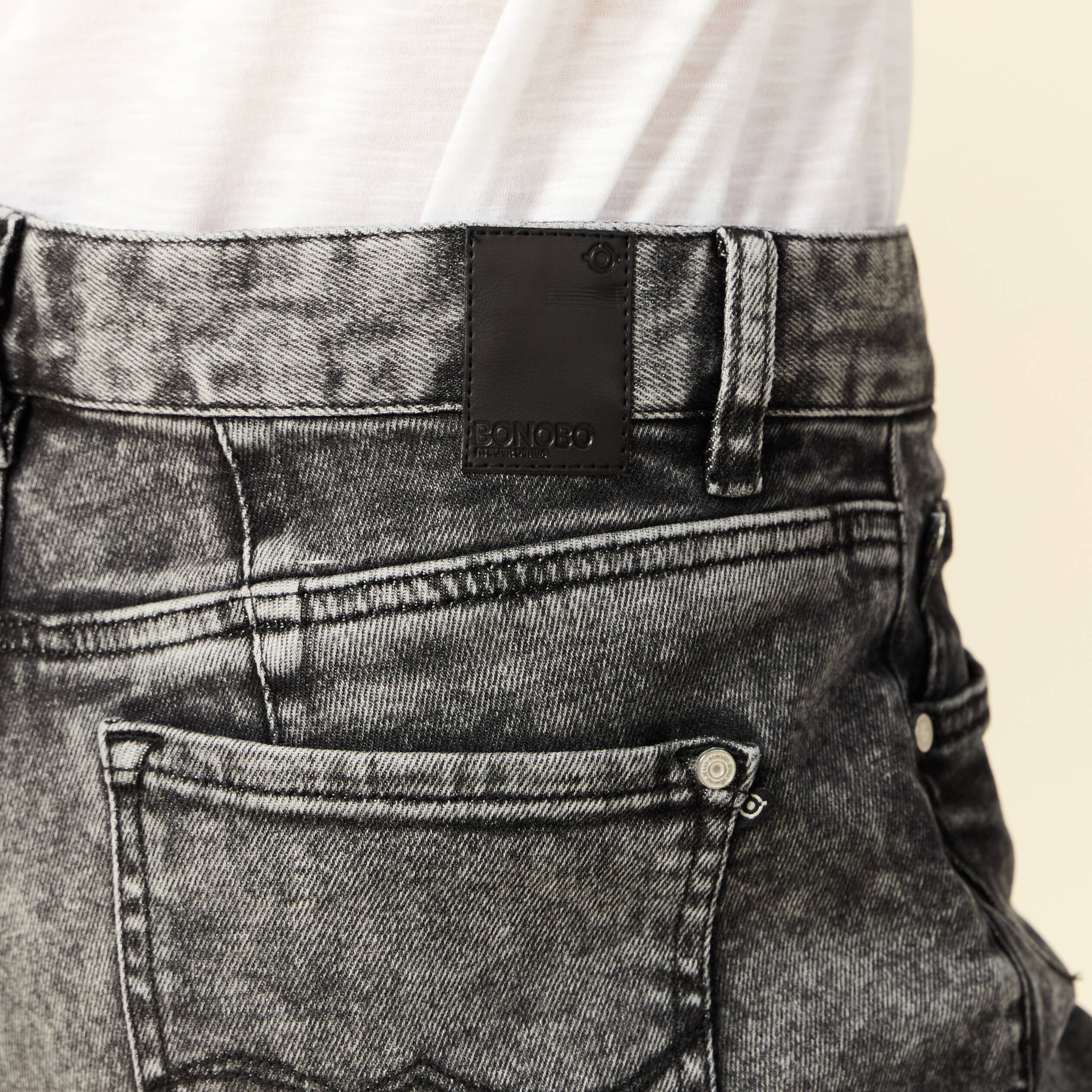 jeans girlfriend 5 poches denim snow gris femme Jeans girlfriend 5 poches denim snow gris femme