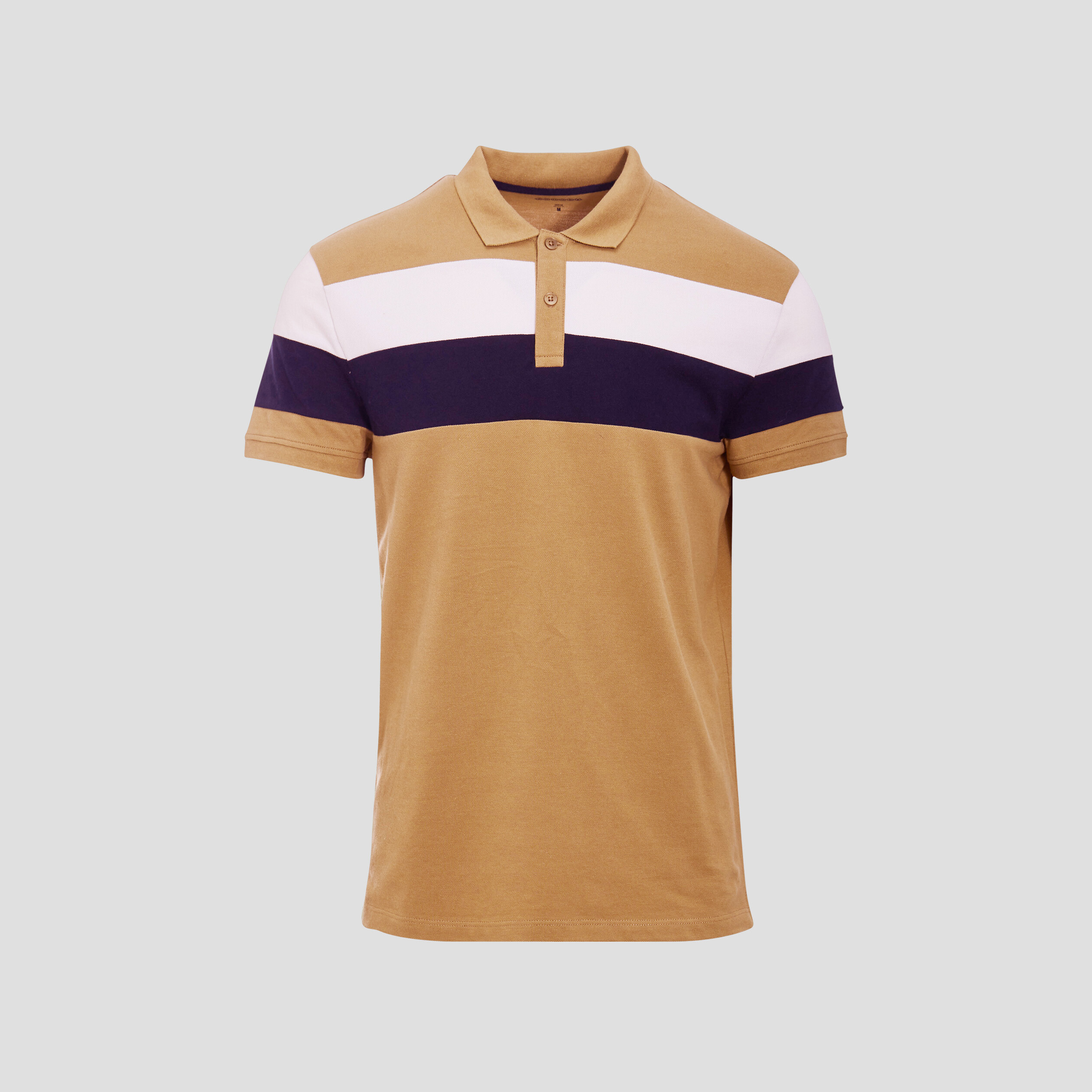 Polo manches courtes camel homme