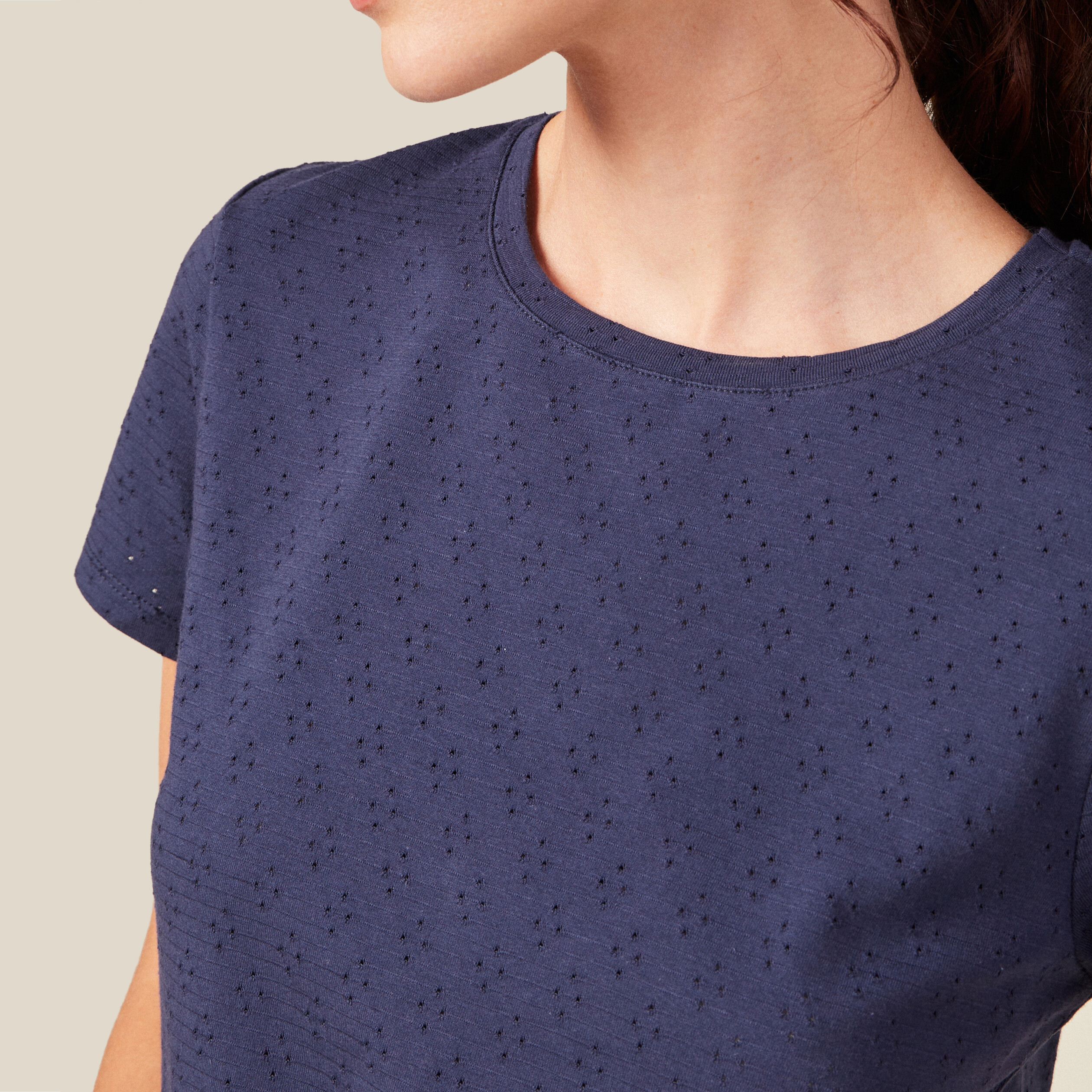 t shirt manches courtes bleu marine femme T-shirt manches courtes bleu marine femme