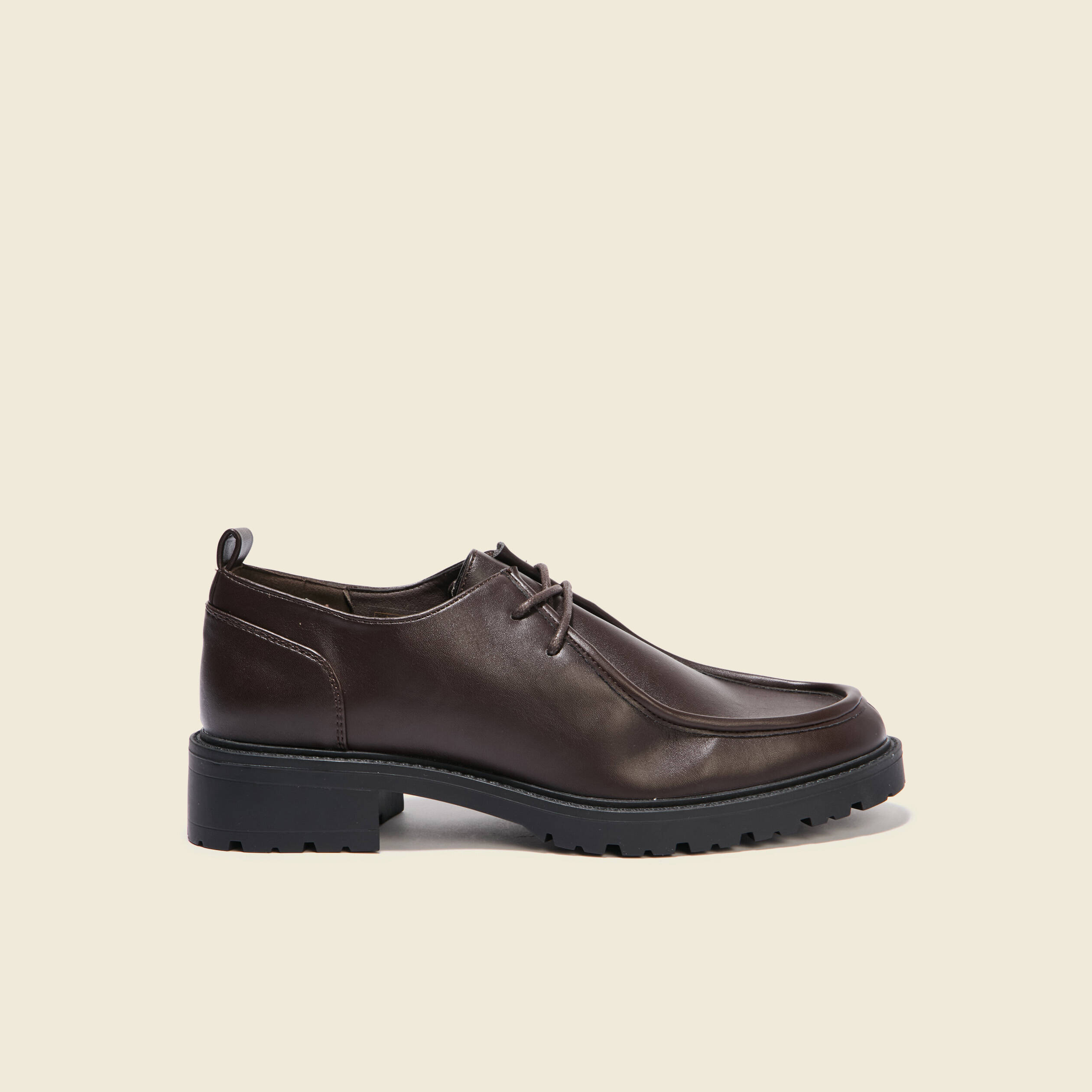 Derbies marron foncé femme