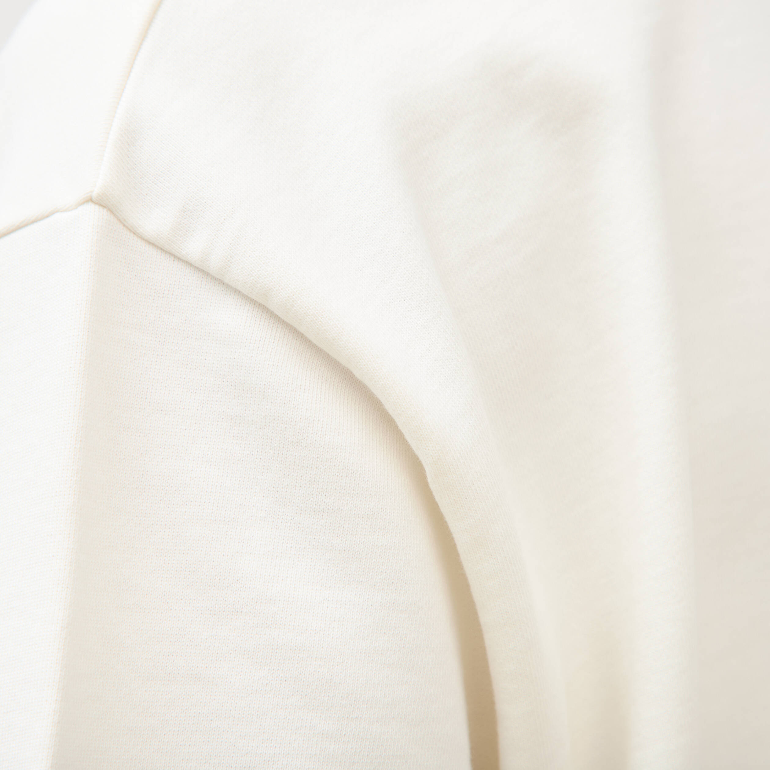 Sweat ample col rond manches courtes ecru homme