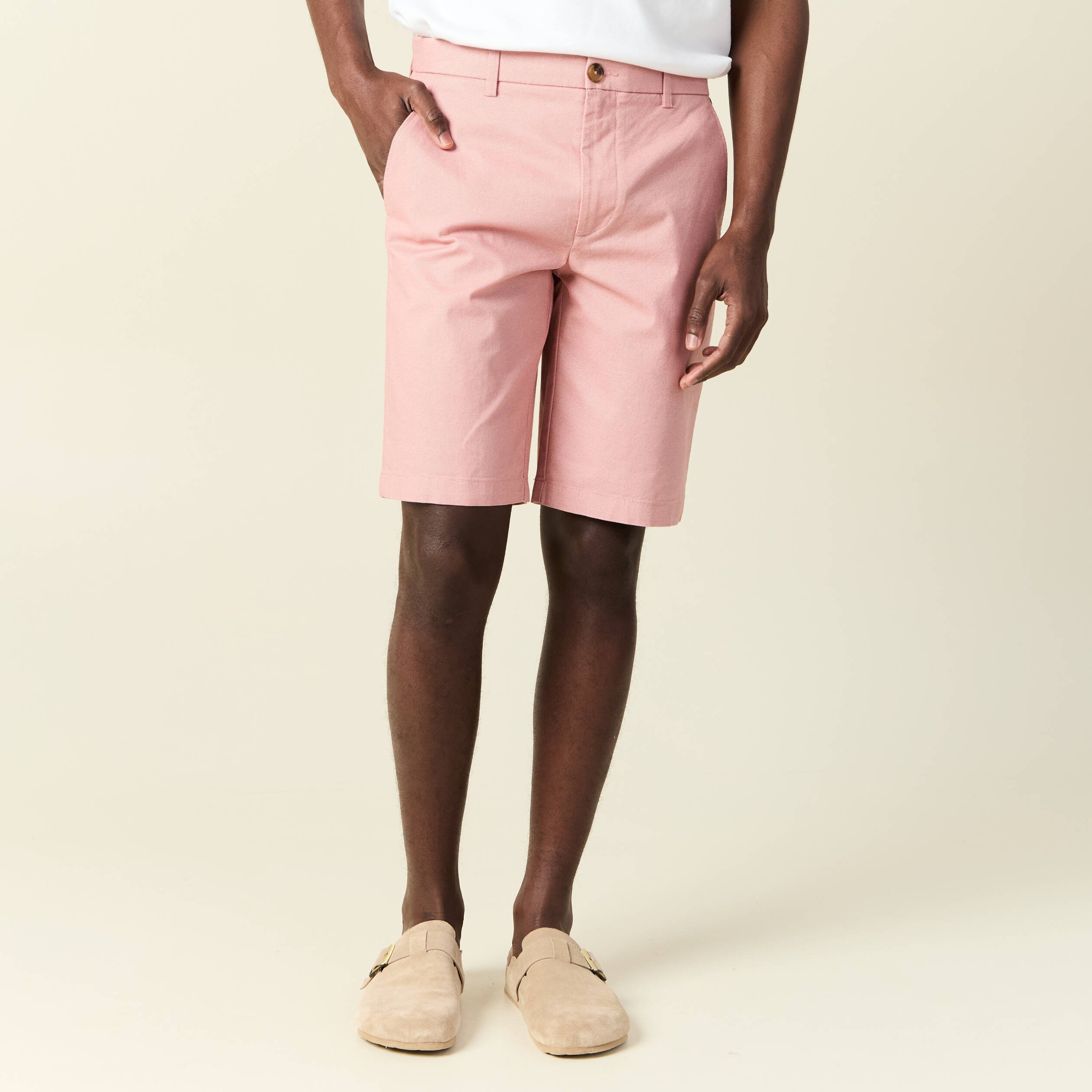 bermuda droit eco responsable rose clair homme Bermuda droit éco-responsable rose clair homme