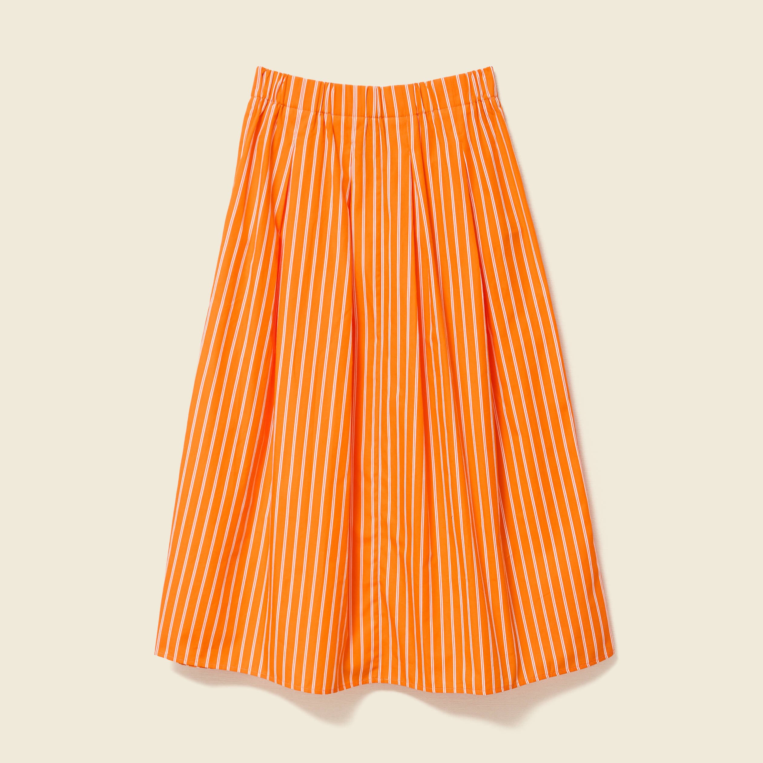 jupe taille haute en coton orange femme Jupe taille haute en coton orange femme
