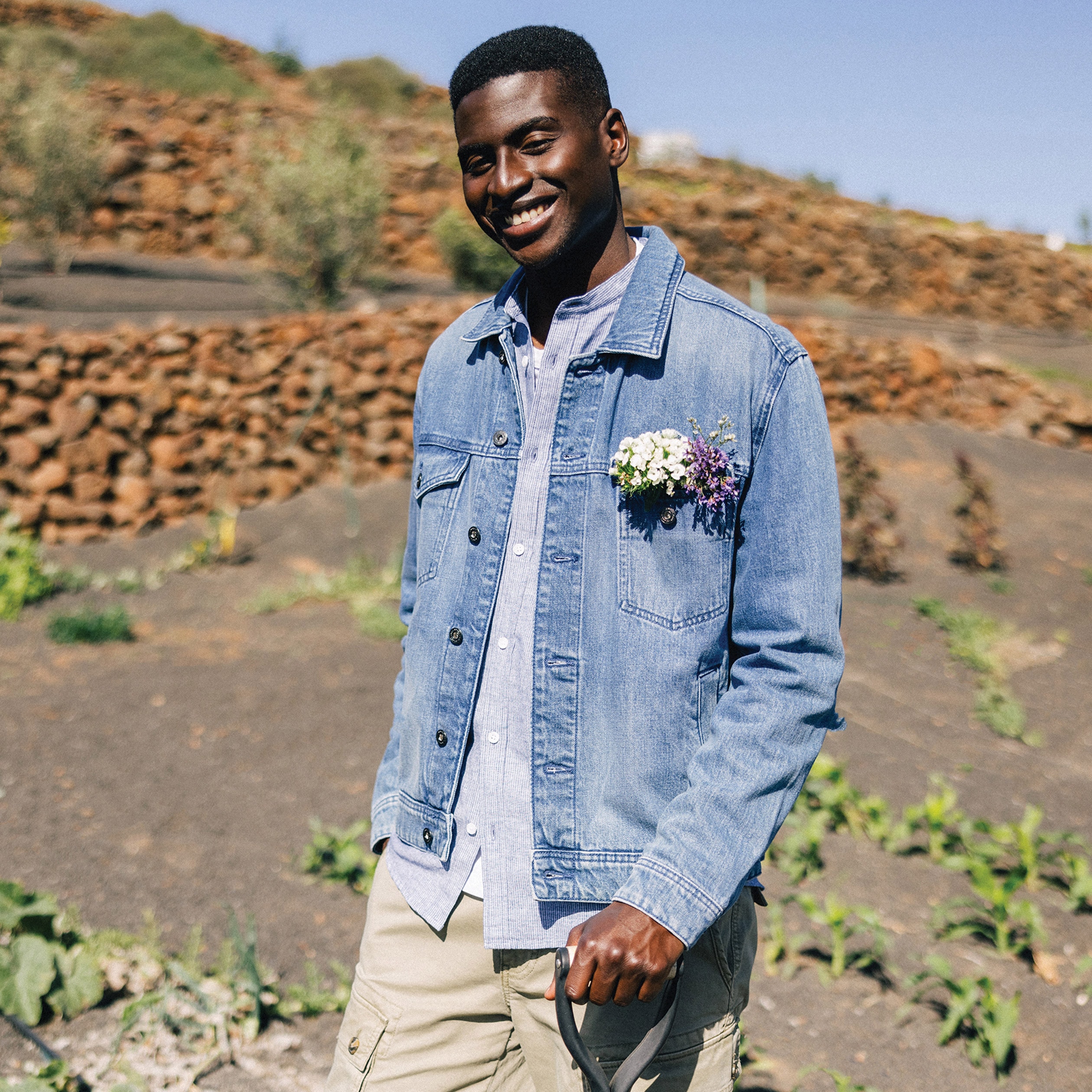veste droite en jean denim double stone homme Veste droite en jean denim double stone homme