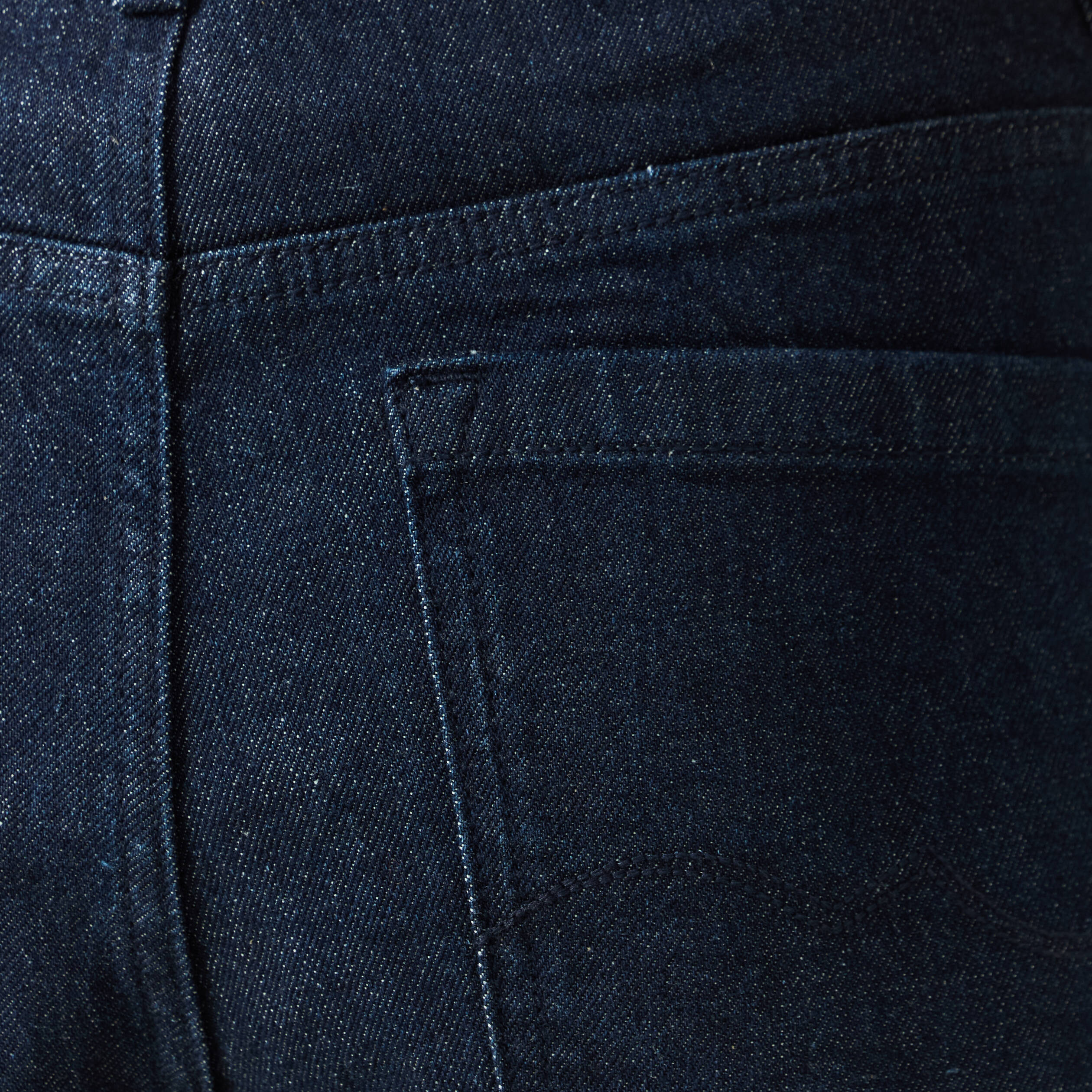 Jeans large taille haute denim brut rinse femme