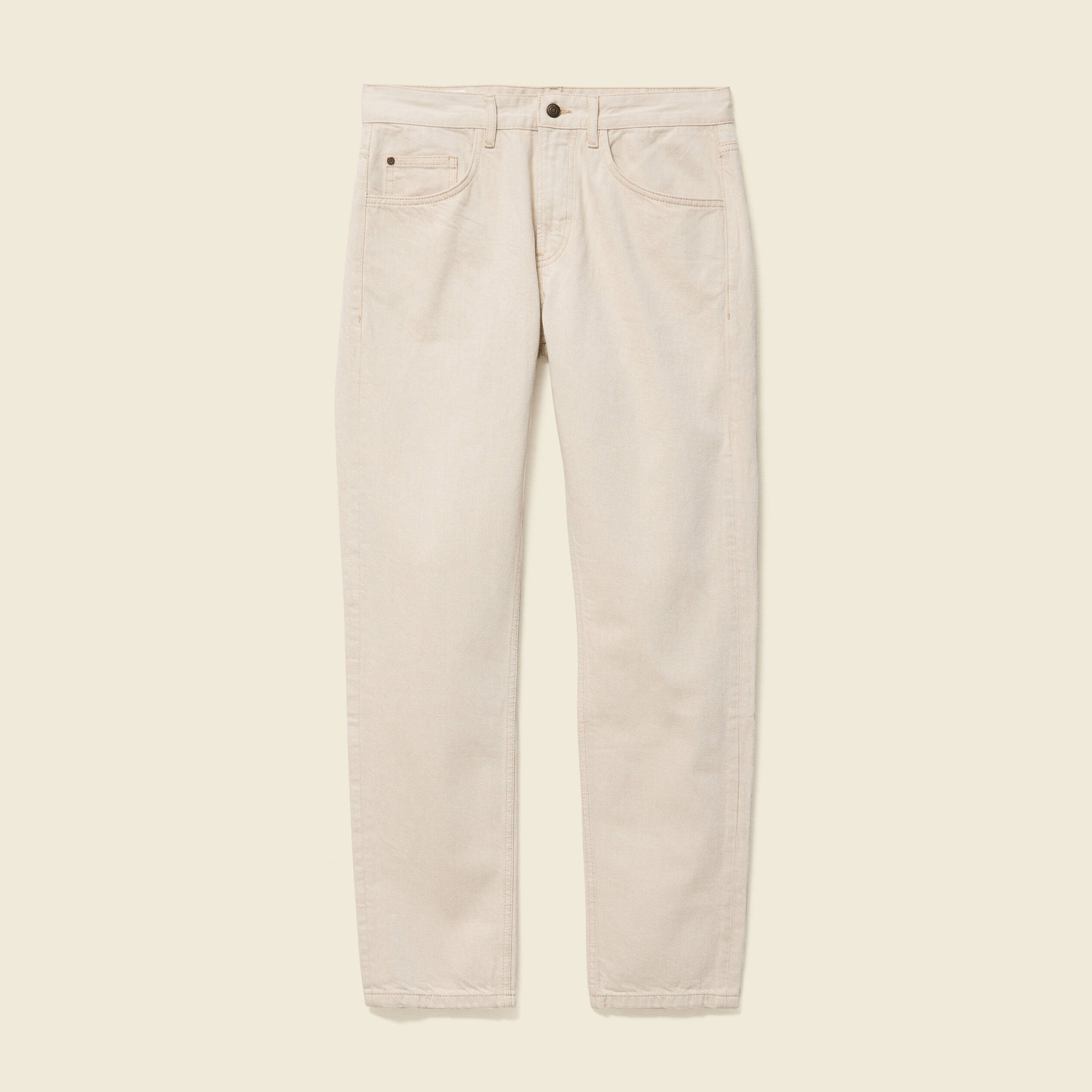 jeans straight longueur 32 en coton ecru homme Jeans straight longueur 32 en coton ecru homme