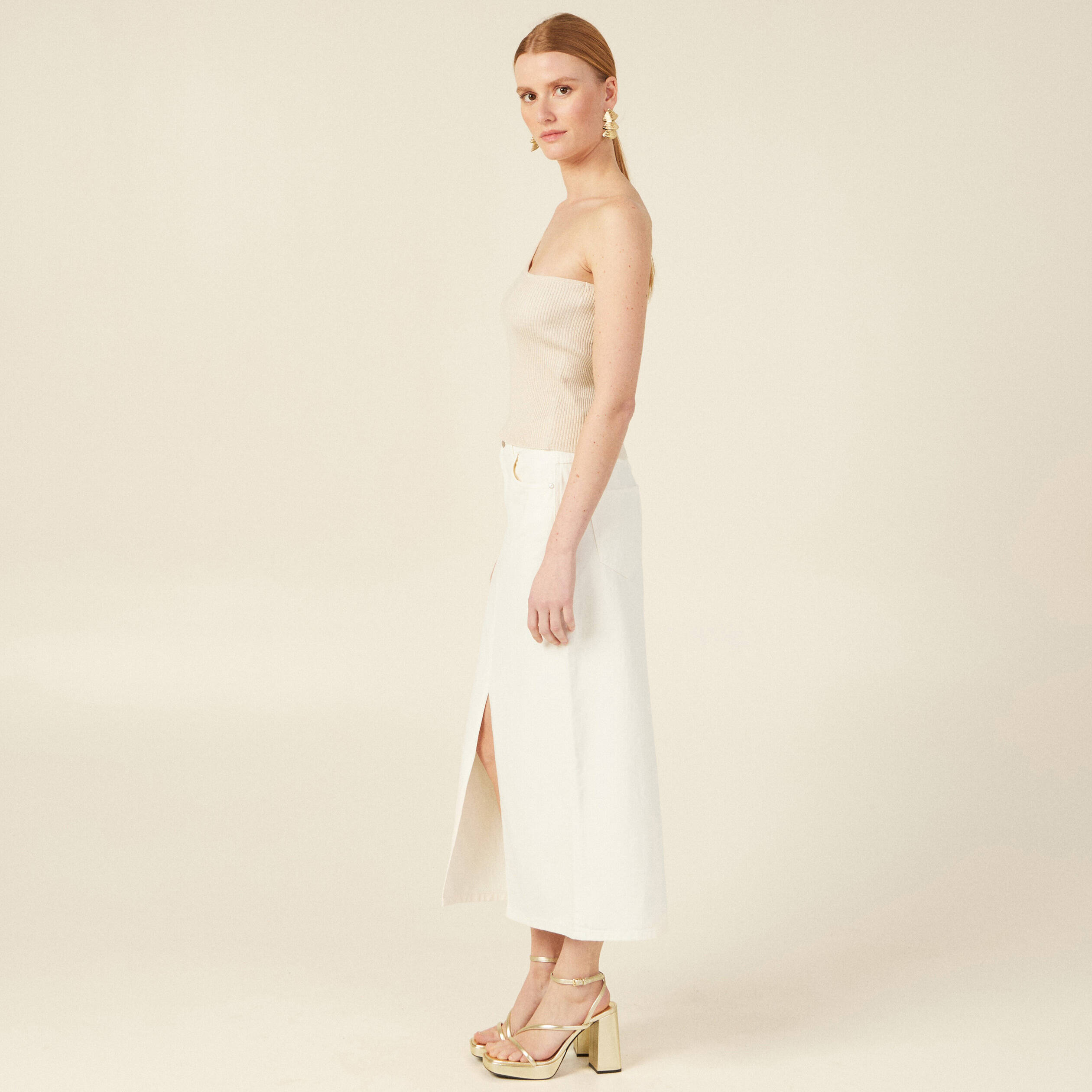 pull asymetrique creme femme Pull asymétrique creme femme