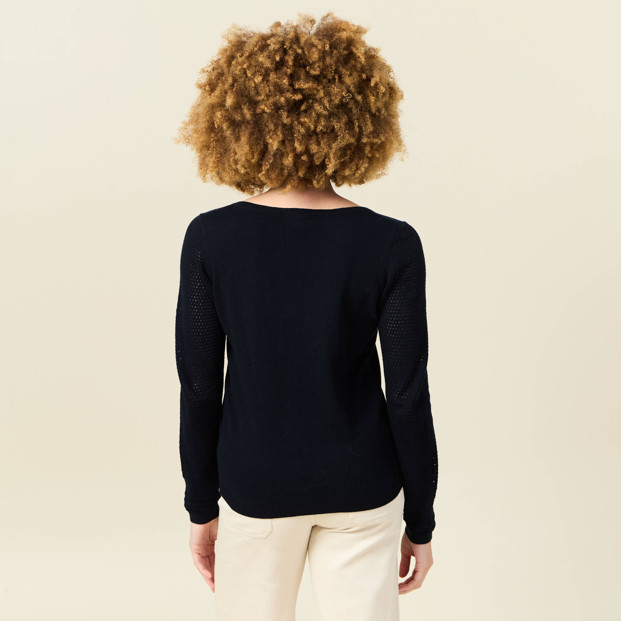 pull a manches longues bleu marine femme Pull à manches longues bleu marine femme