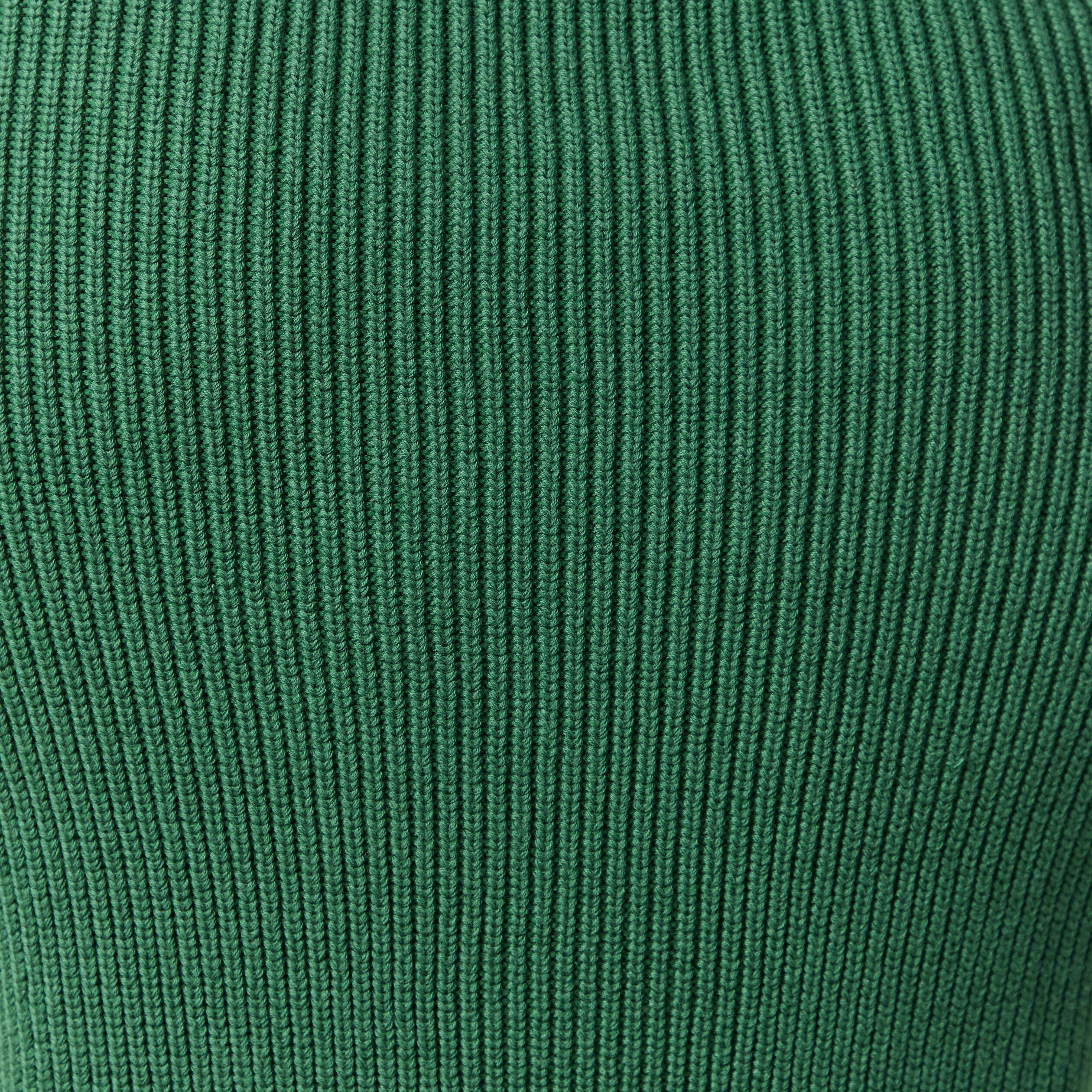 Pull fin manches longues col rond vert homme