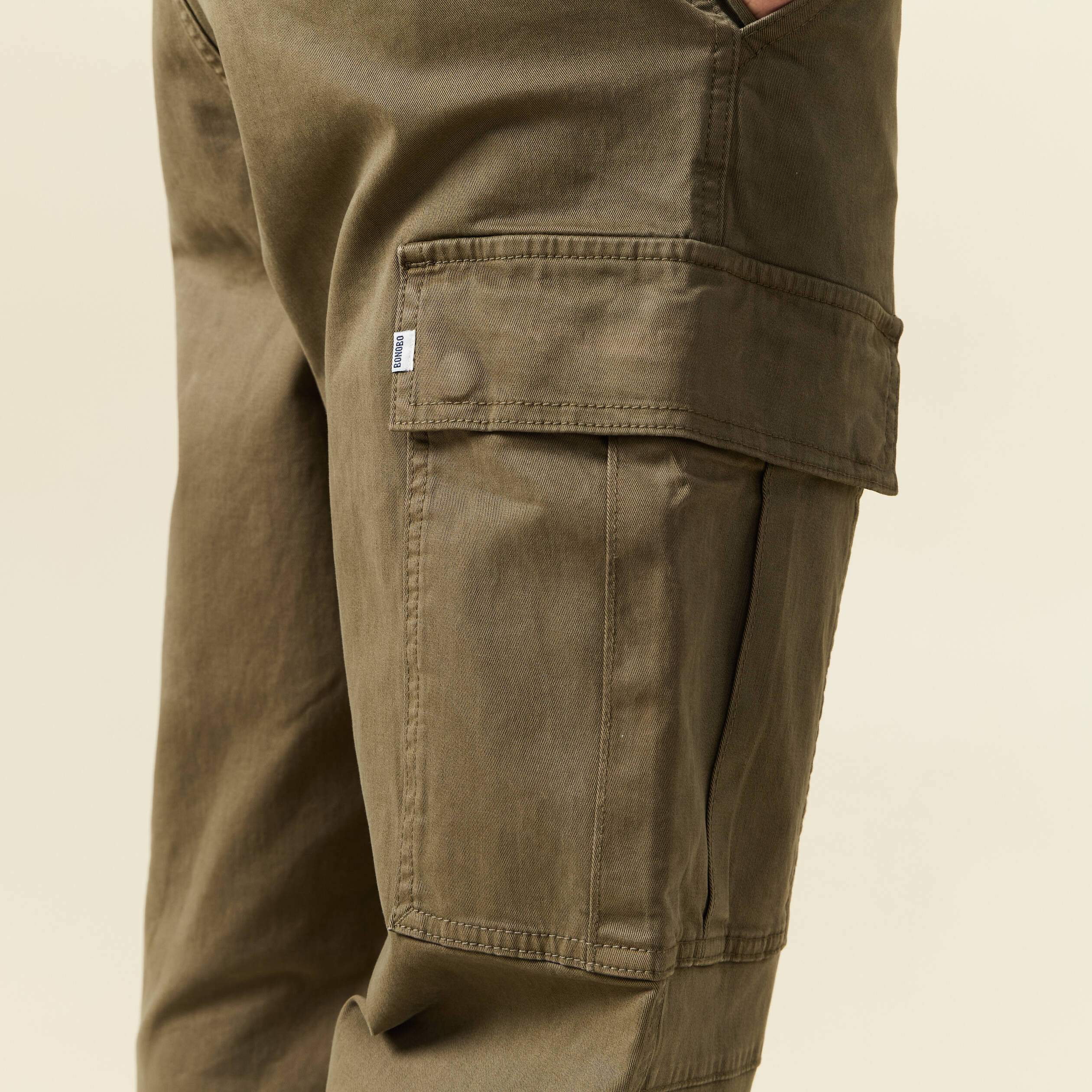 Cargo battle longueur 32 vert kaki homme