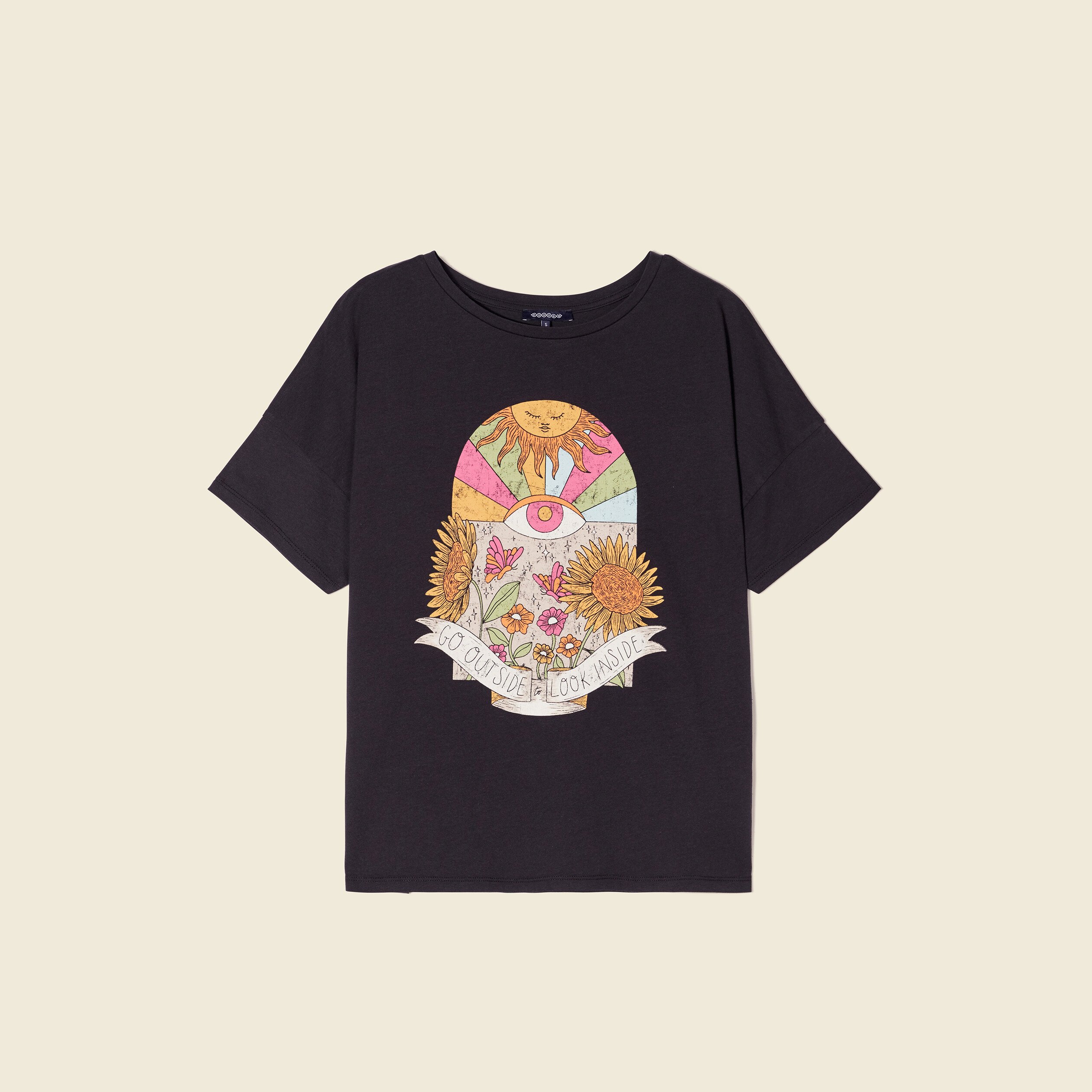 t shirt manches courtes noir femme T-shirt manches courtes noir femme