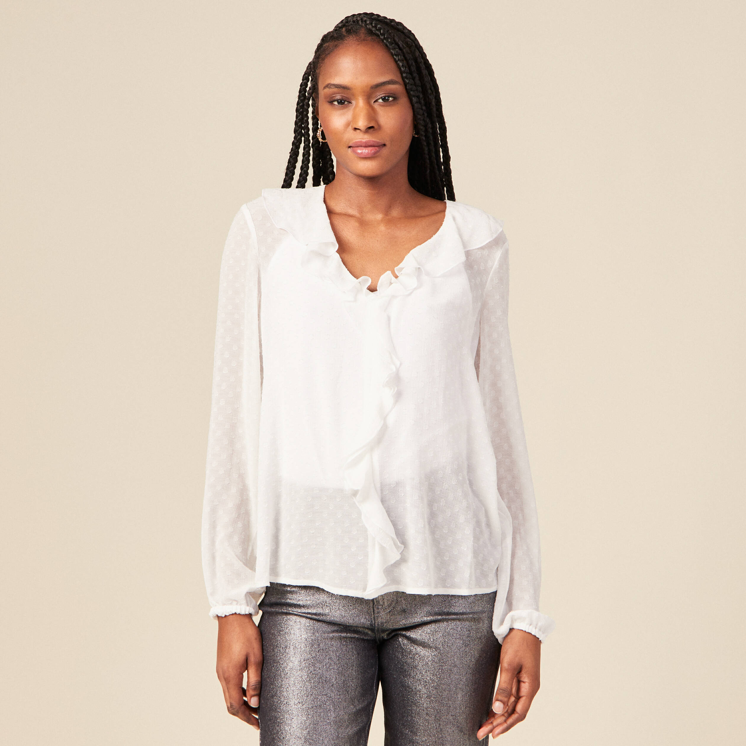 blouse eco responsable blanc femme Blouse éco-responsable blanc femme