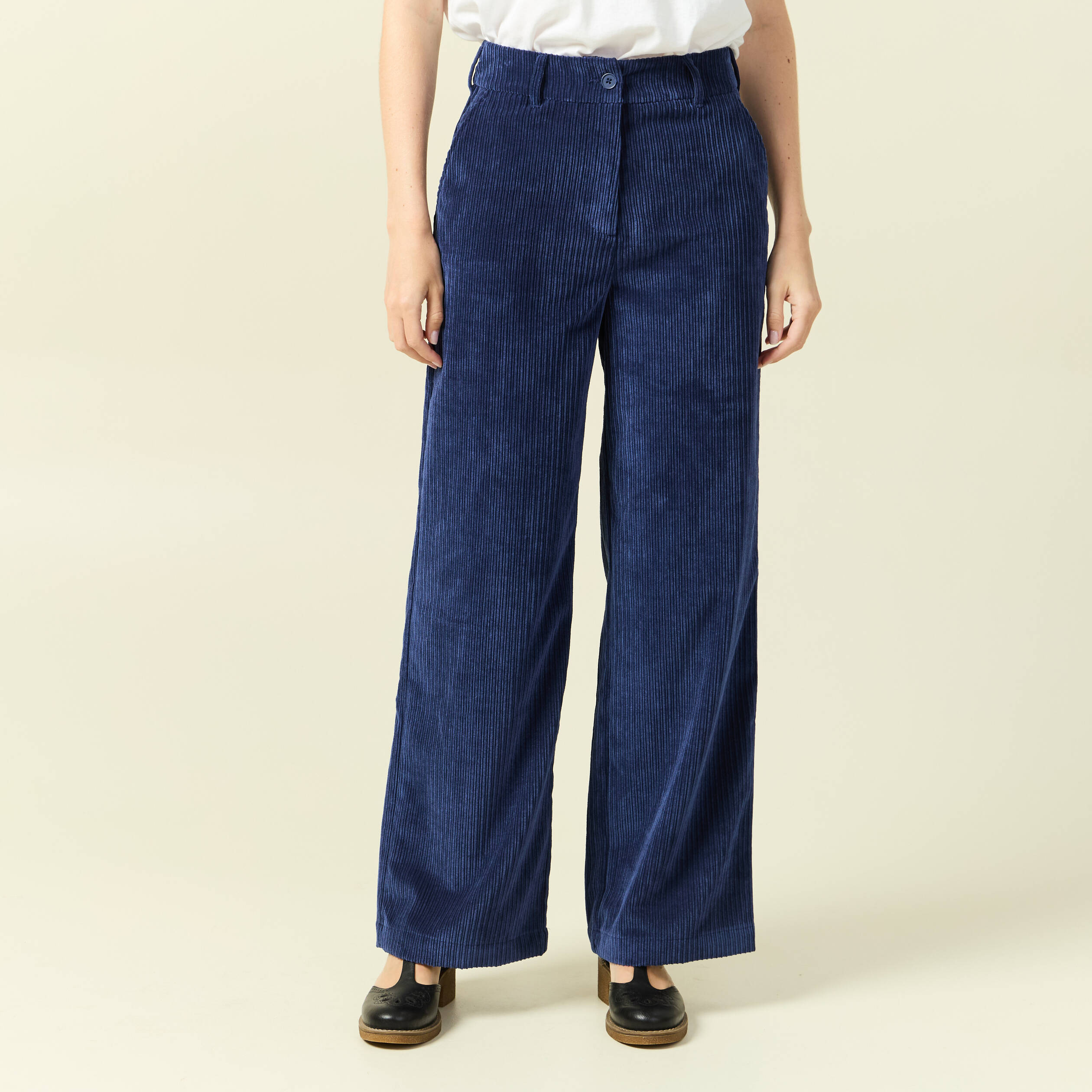 Taille Haute Solde Bonobo Femme Pantalon 7/8 Taille À Pinces Marron Bonobo  Femme 2289601-marron