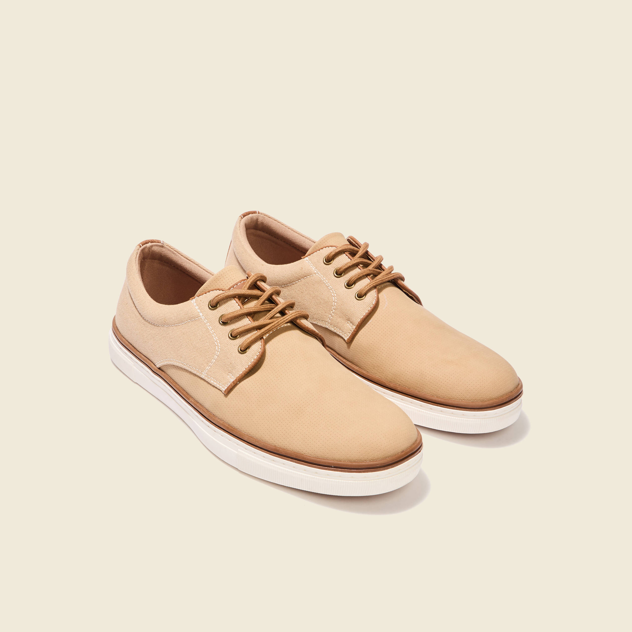 tennis plates a lacets sable homme Tennis plates à lacets sable homme