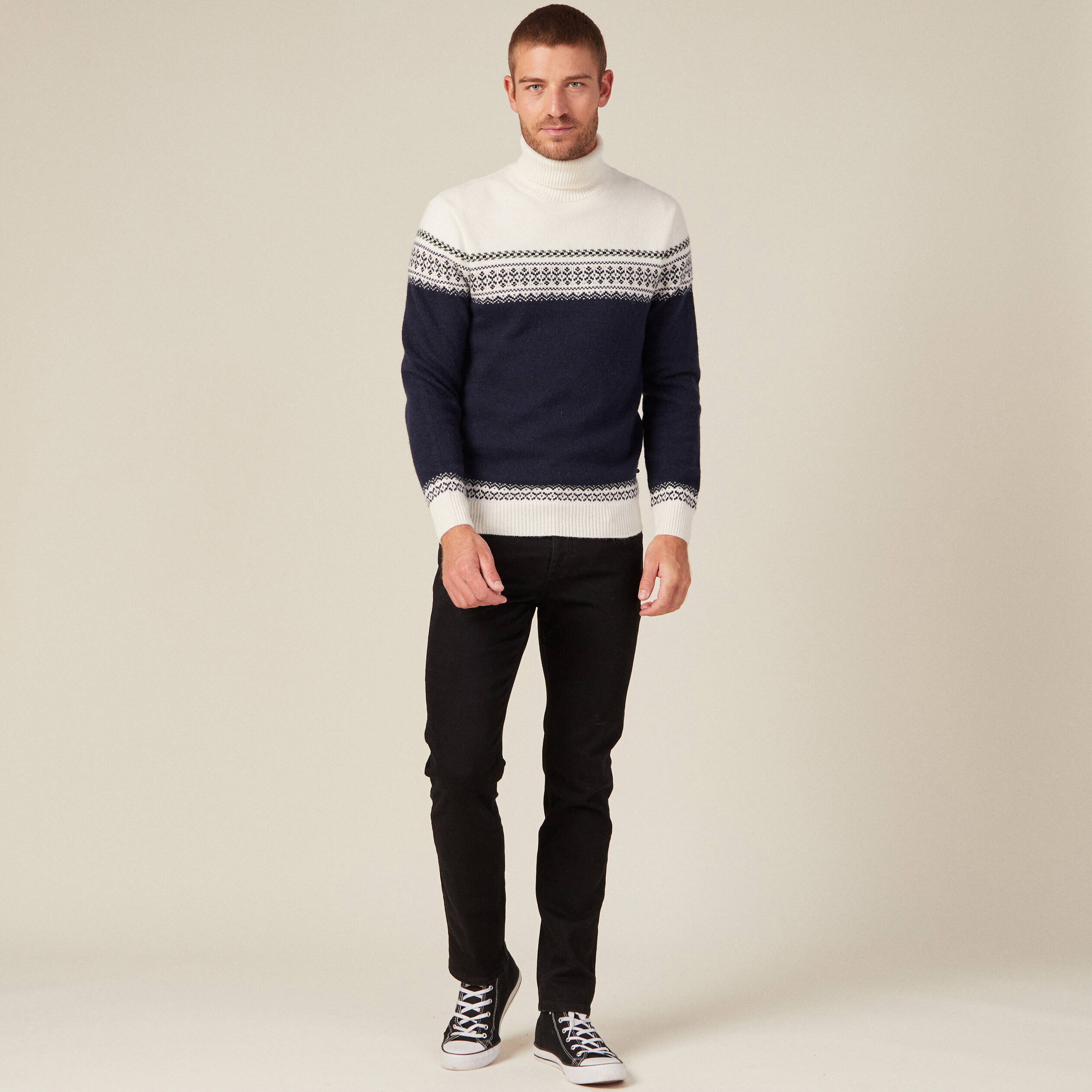 pull manches longues vert kaki homme Pull manches longues vert kaki homme