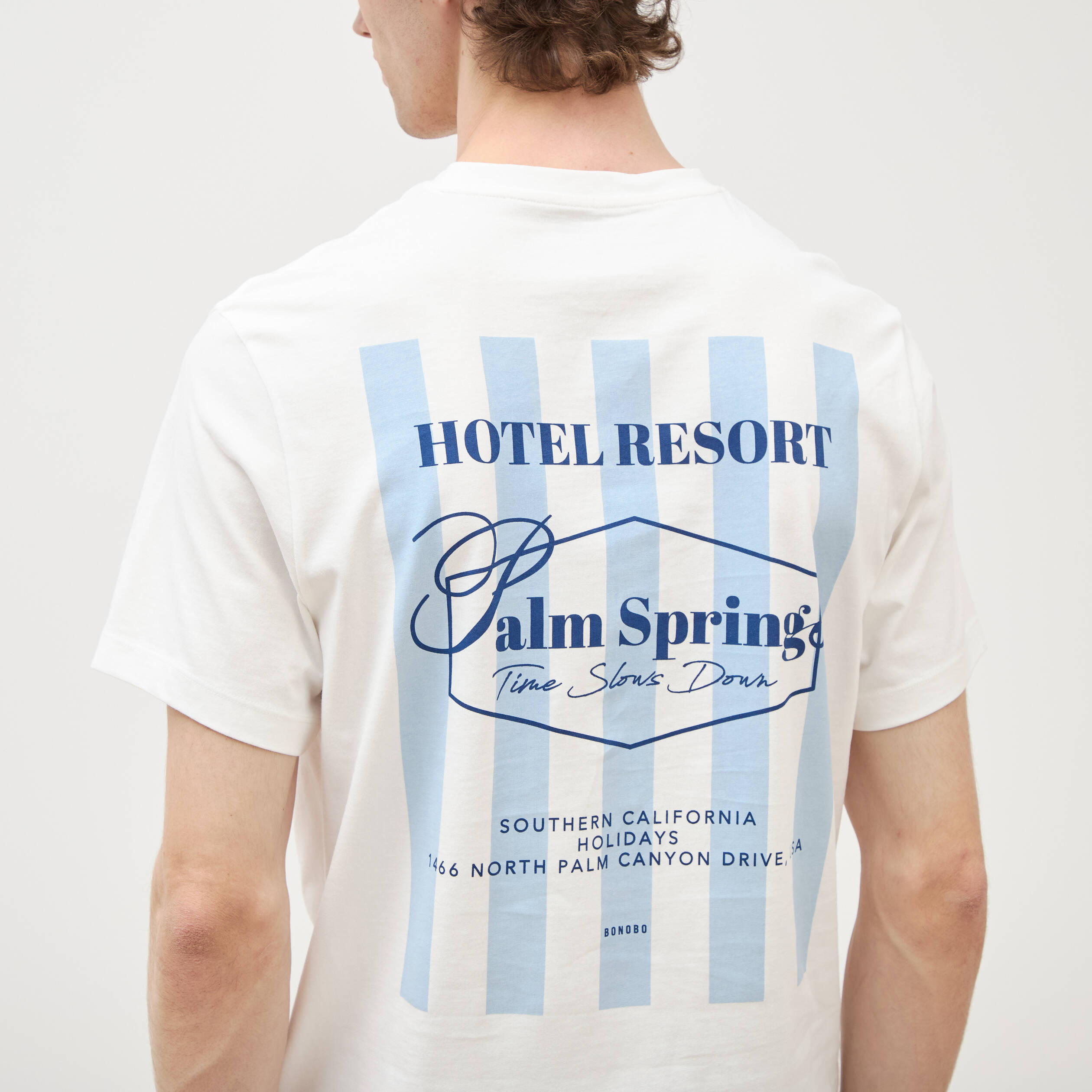 T-shirt en coton ecru homme