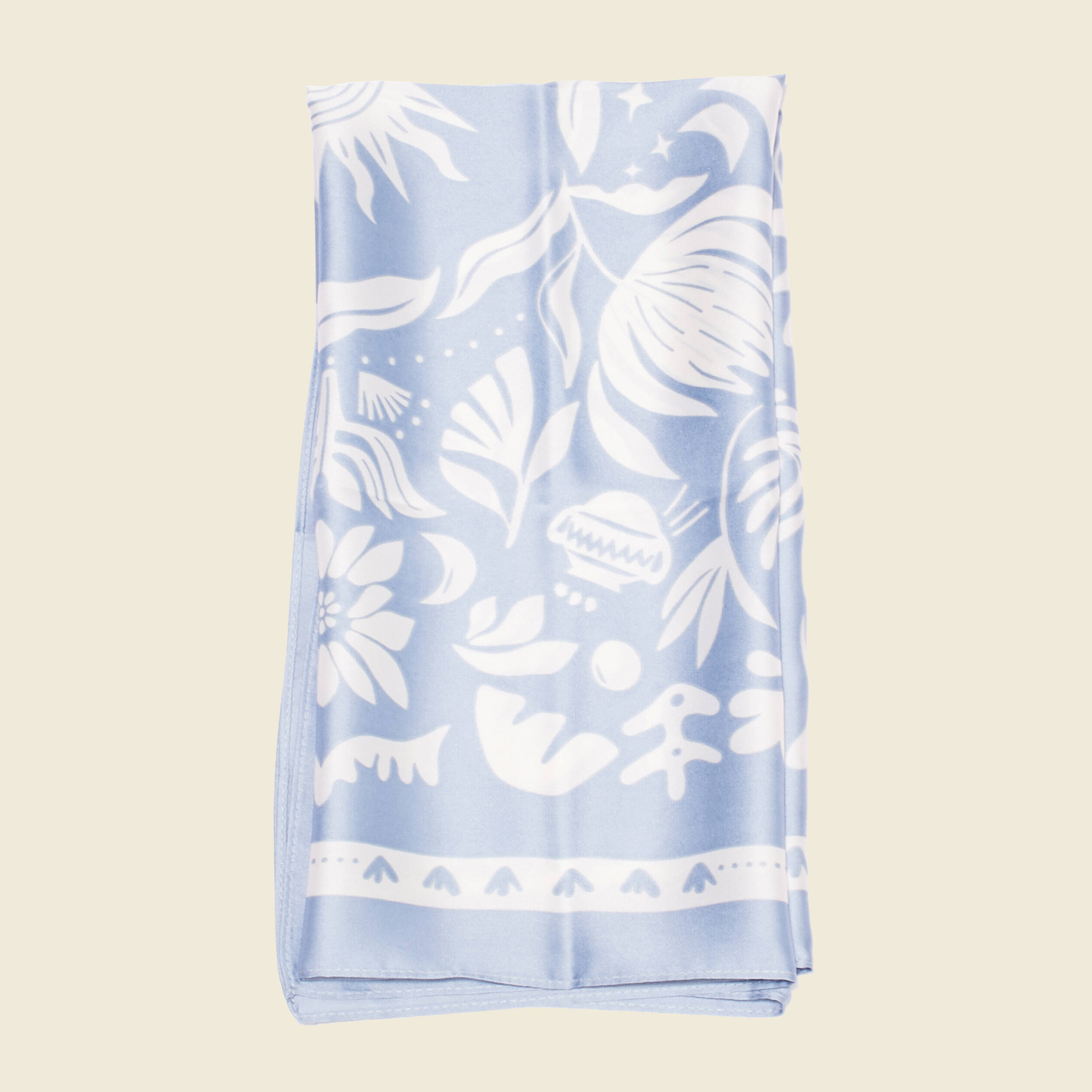 foulard satin bleu clair femme Foulard satin bleu clair femme