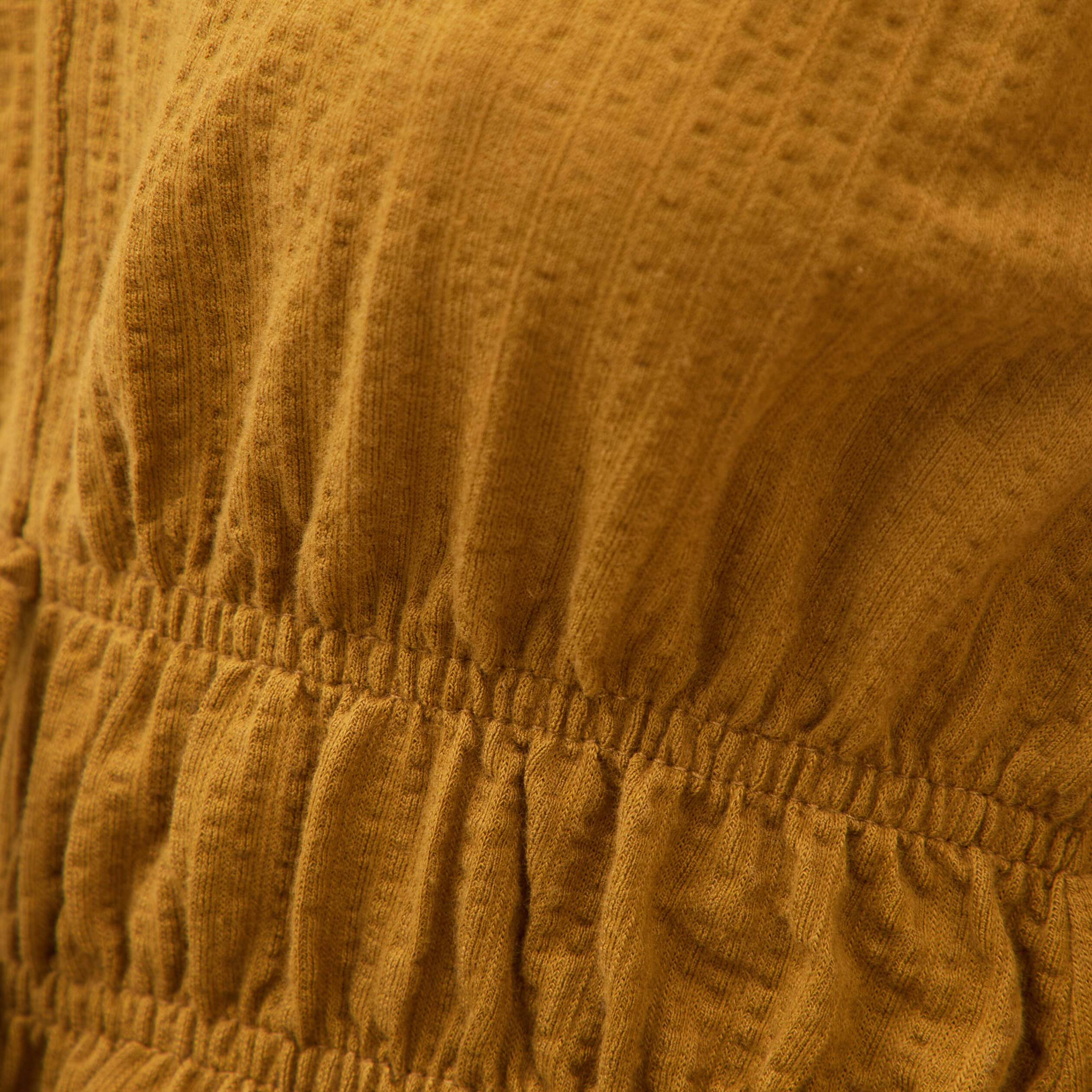 D&eacute;bardeur col v n&oelig;uds en coton vert olive femme