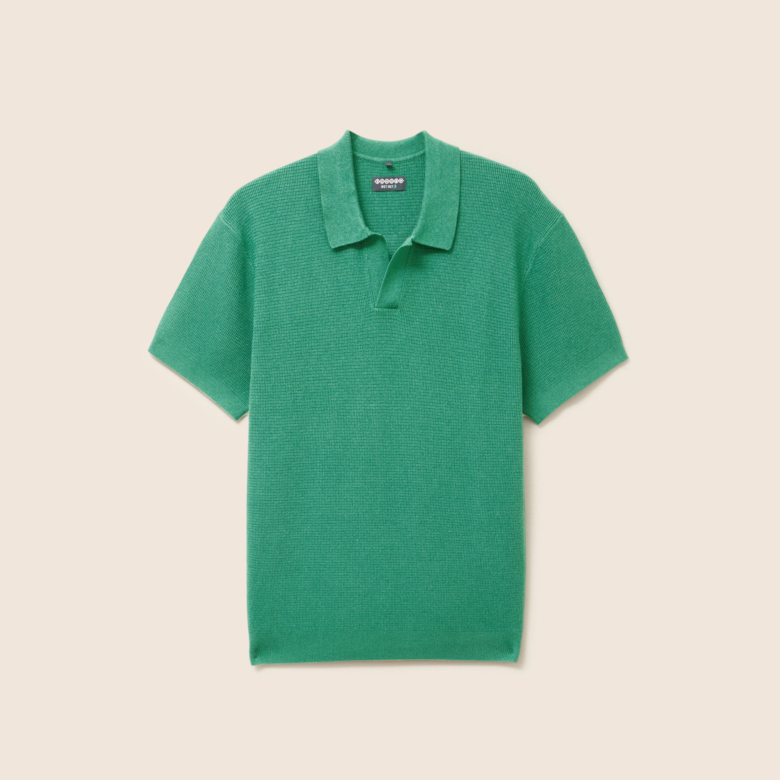 Polo cintré manches courtes vert homme