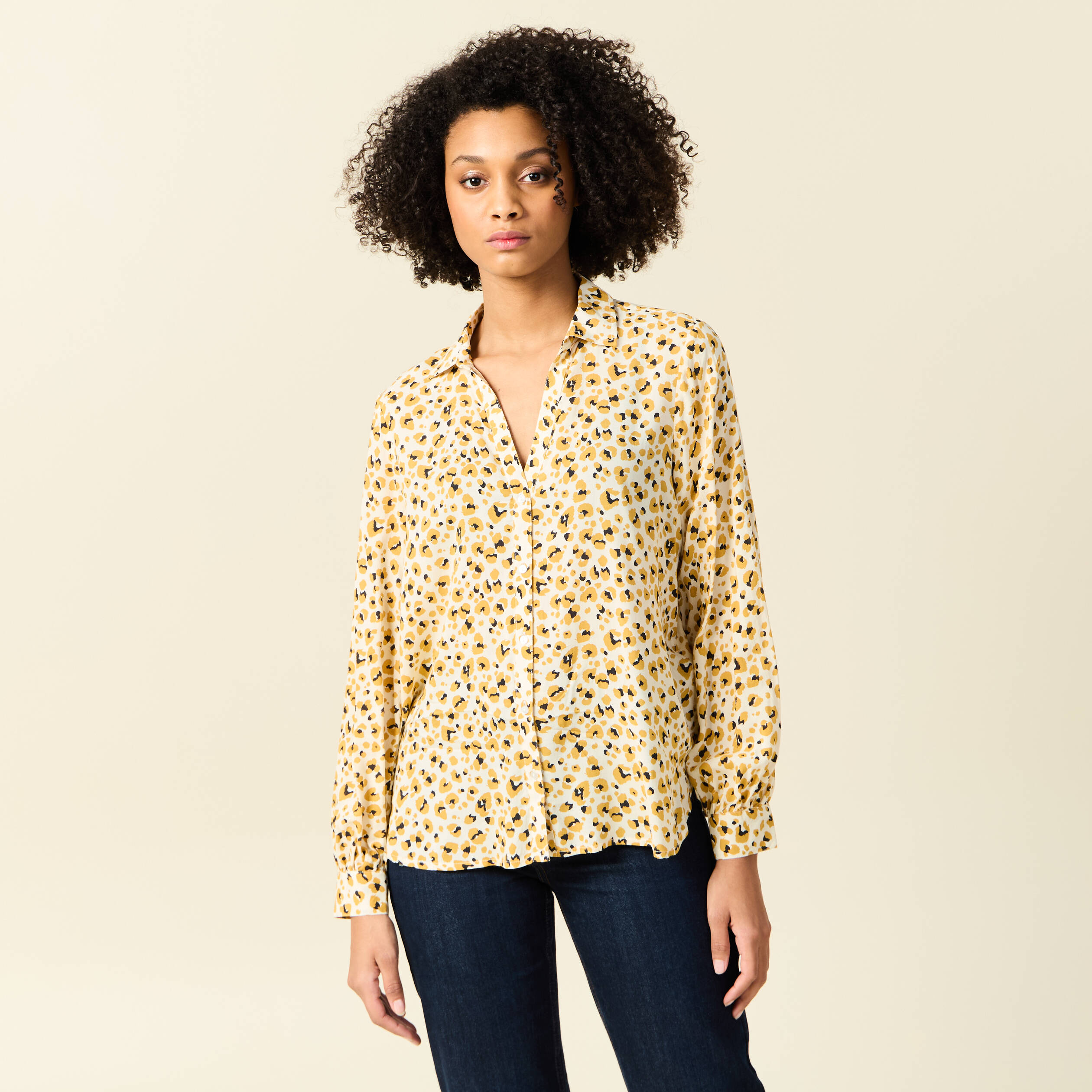blouse manches longues beige femme Blouse manches longues beige femme