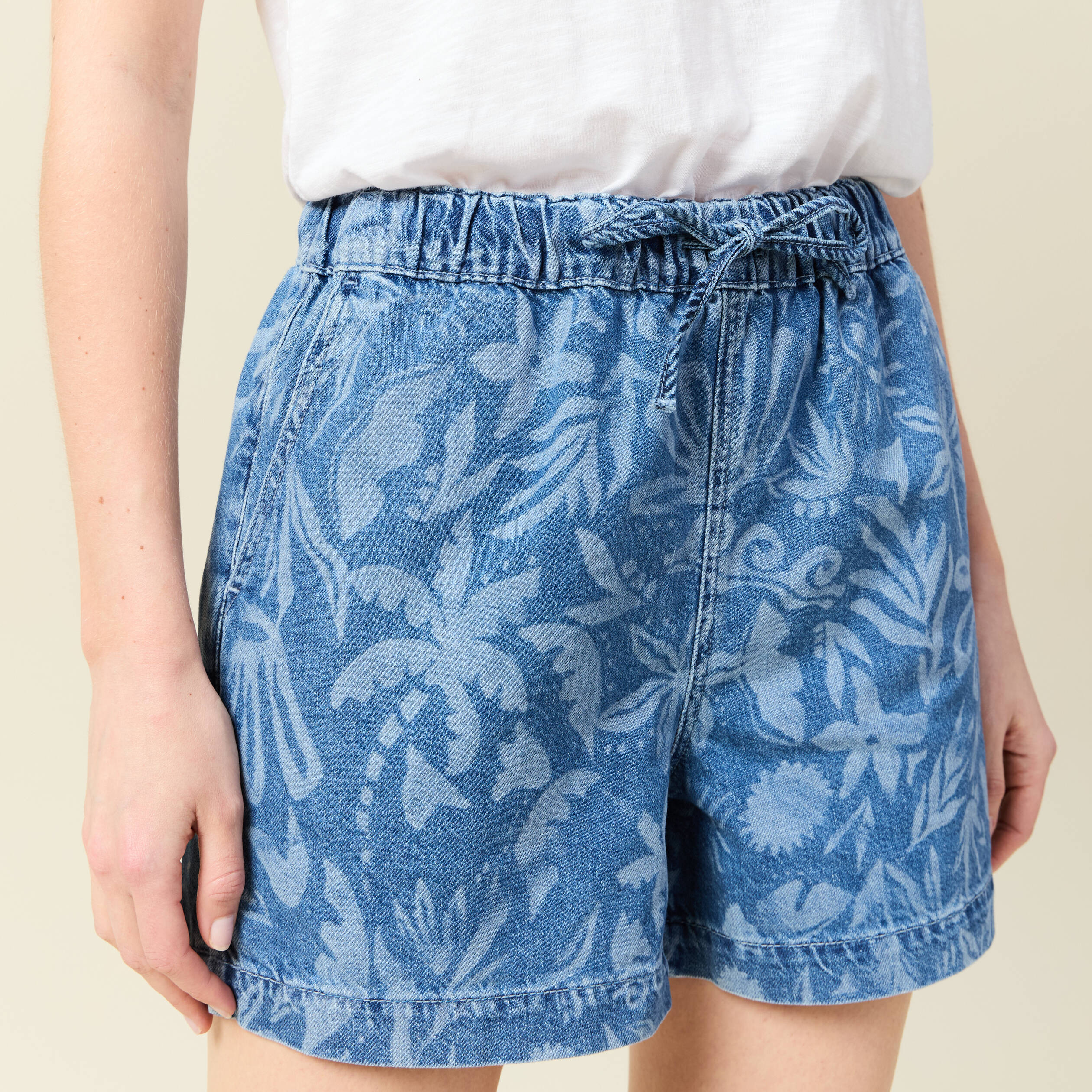 short large en jean denim stone femme Short large en jean denim stone femme
