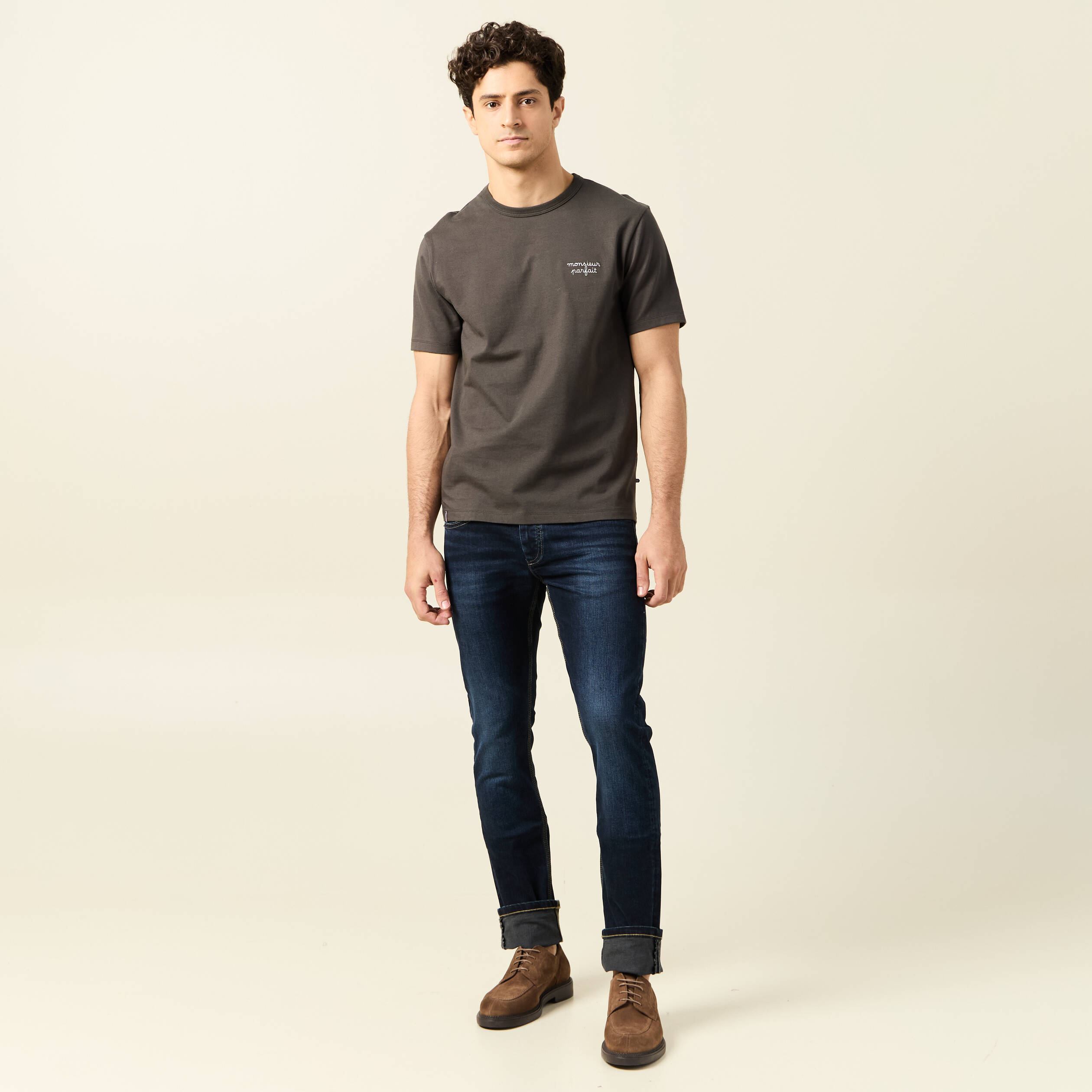 T-shirt manches courtes vert kaki homme