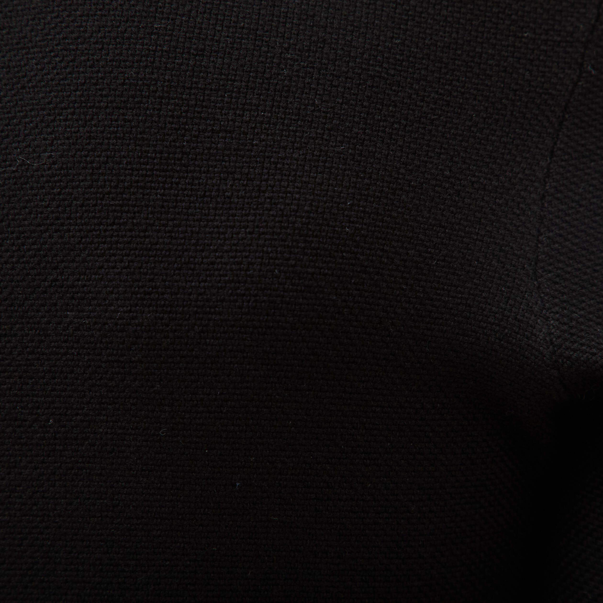 Pull manches longues col rond noir homme