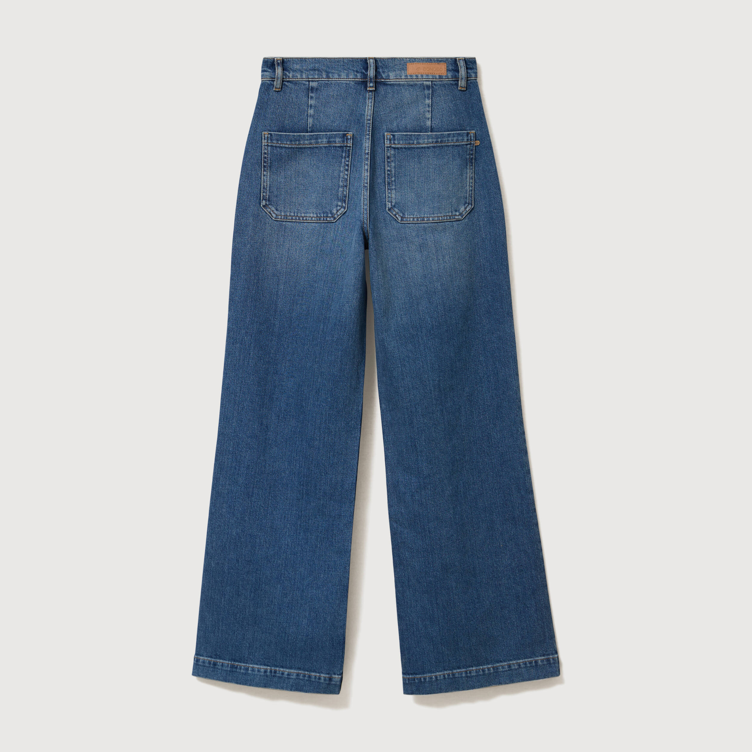 Jeans bootcut taille haute denim stone femme