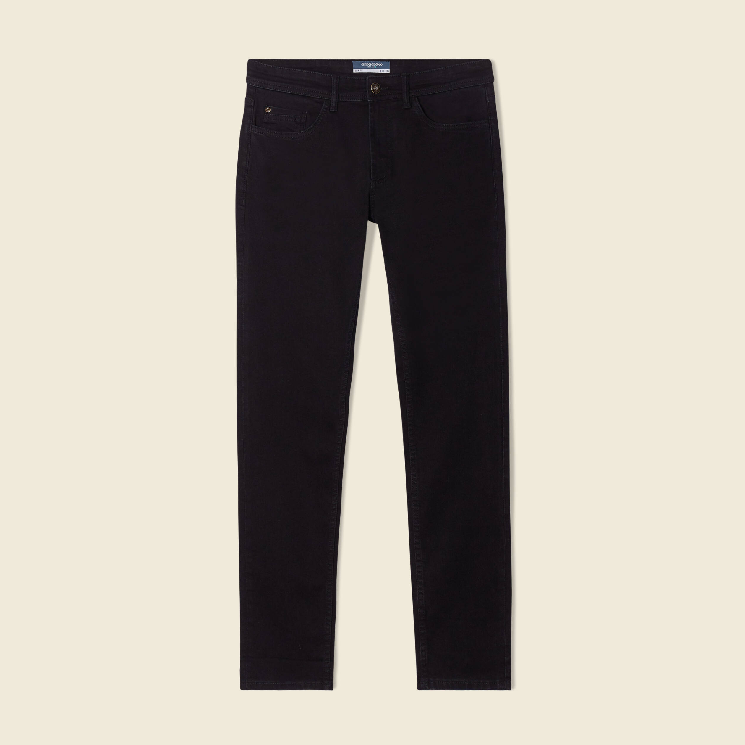 Jeans slim longueur 32 denim noir homme