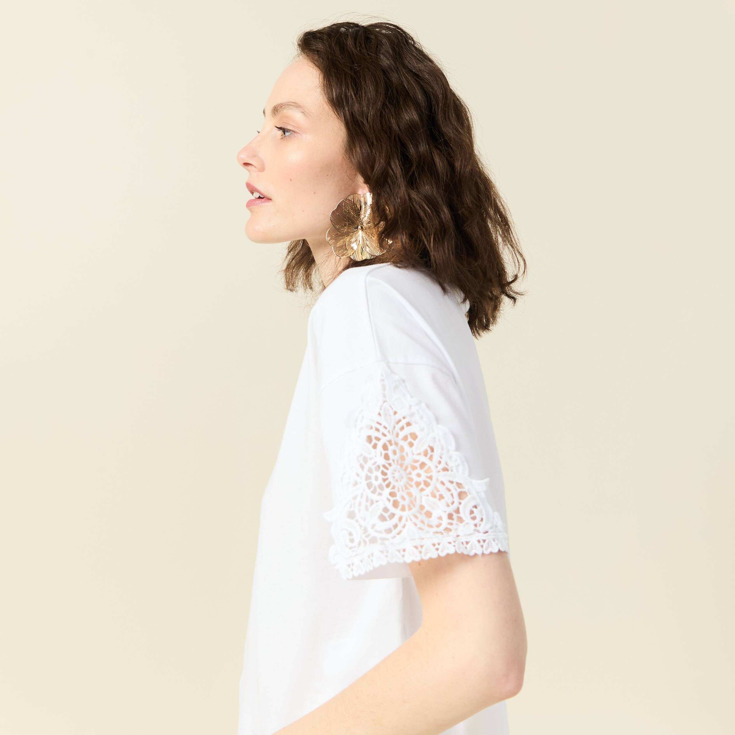 t shirt manches courtes blanc femme T-shirt manches courtes blanc femme