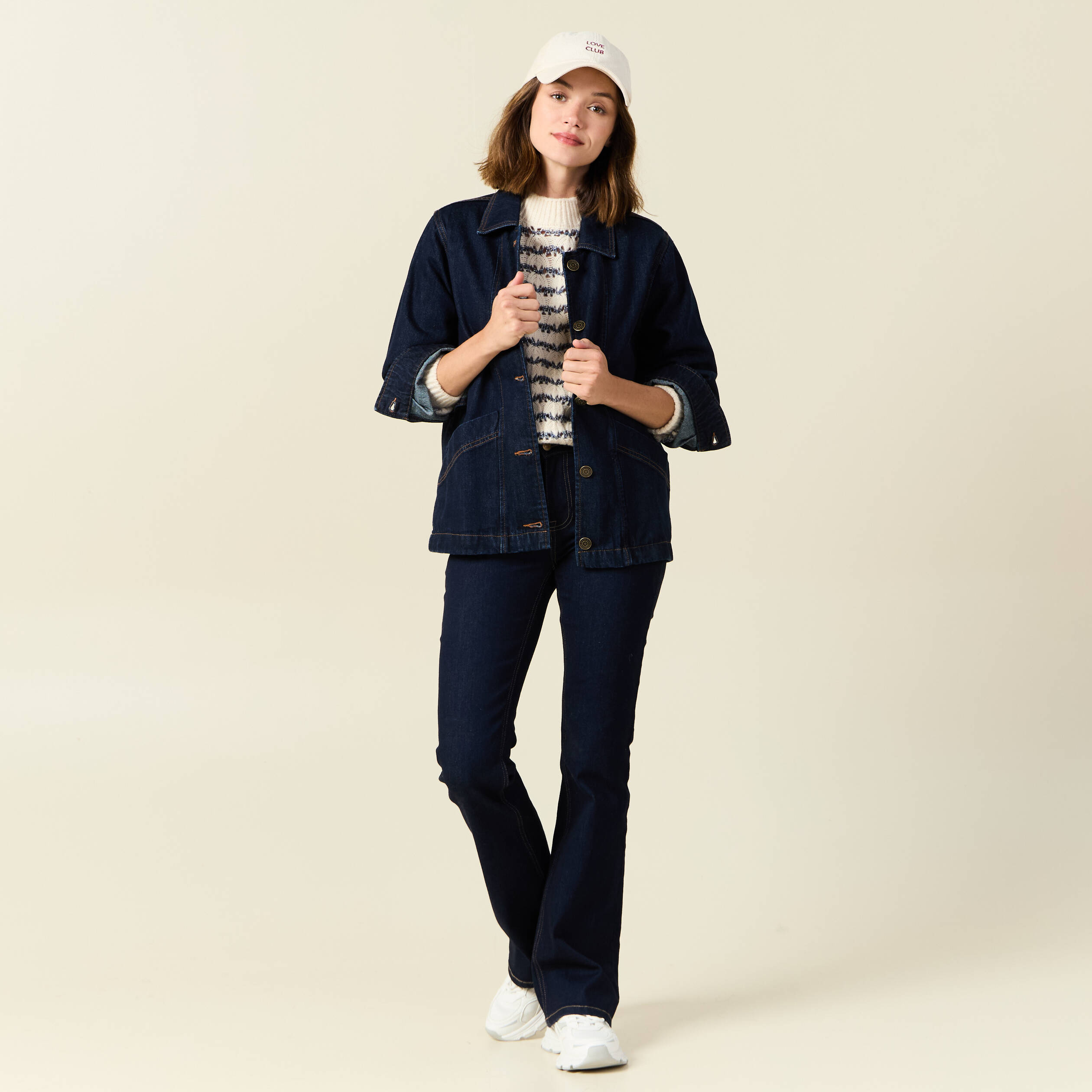 pull manches longues ajoure ecru femme Pull manches longues ajouré ecru femme