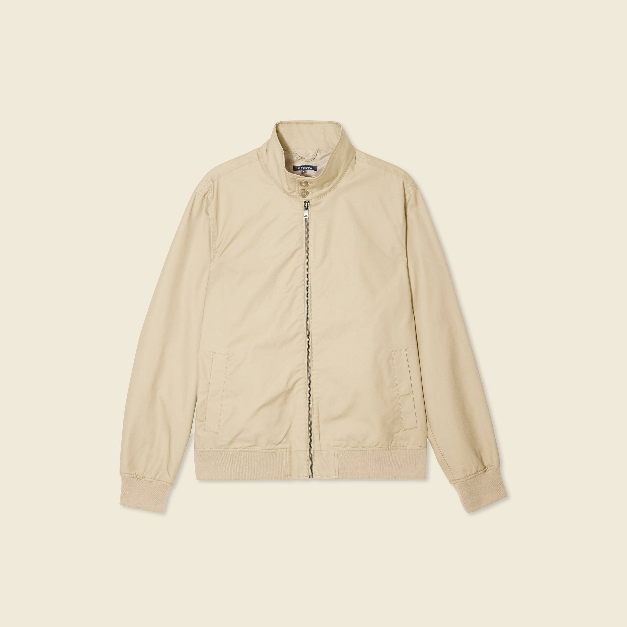 blouson zippe col montant gris homme Blouson zippé col montant gris homme