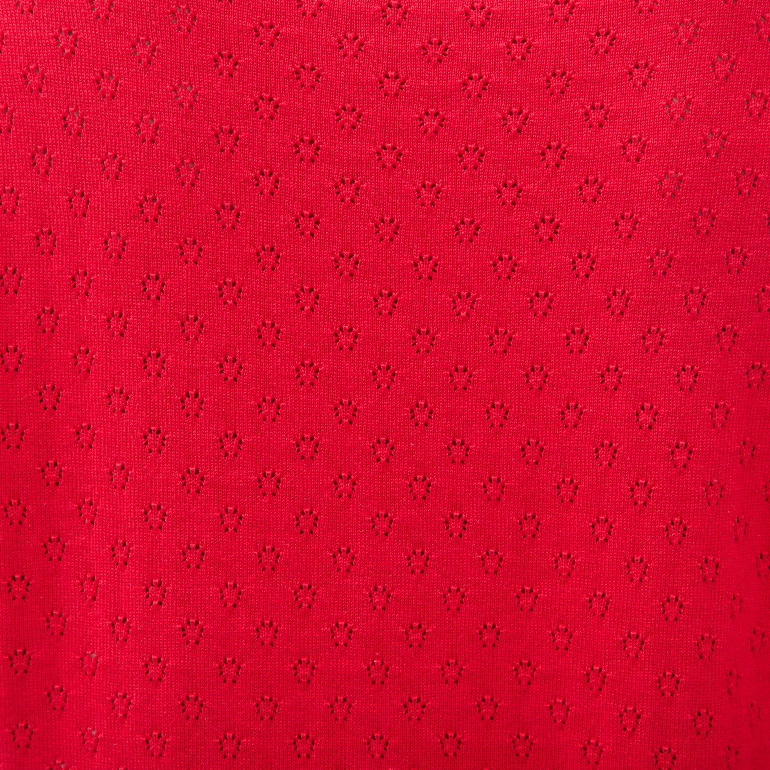 Pull col rond manches courtes rouge fonc&eacute; femme