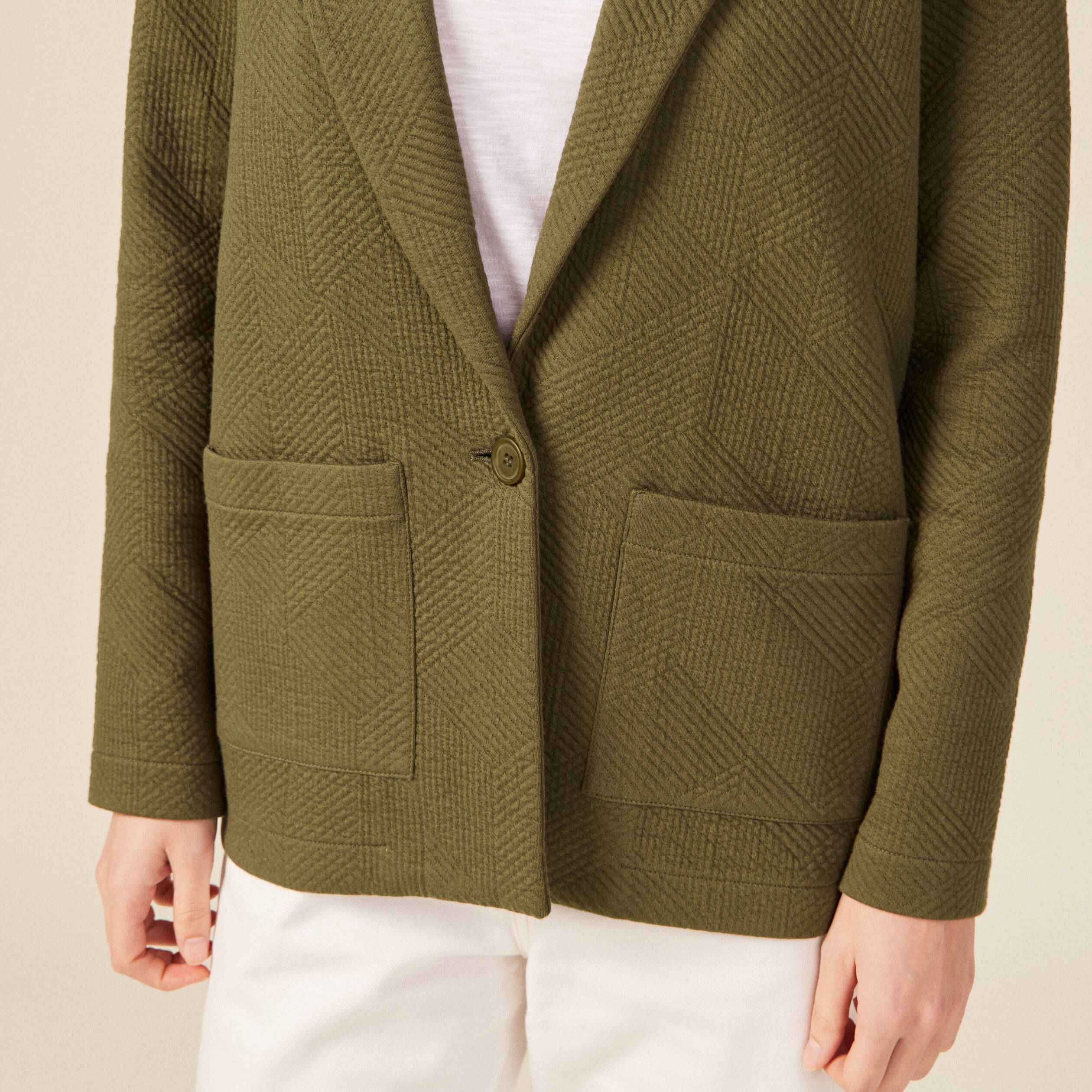 gilet manches longues vert kaki femme Gilet manches longues vert kaki femme