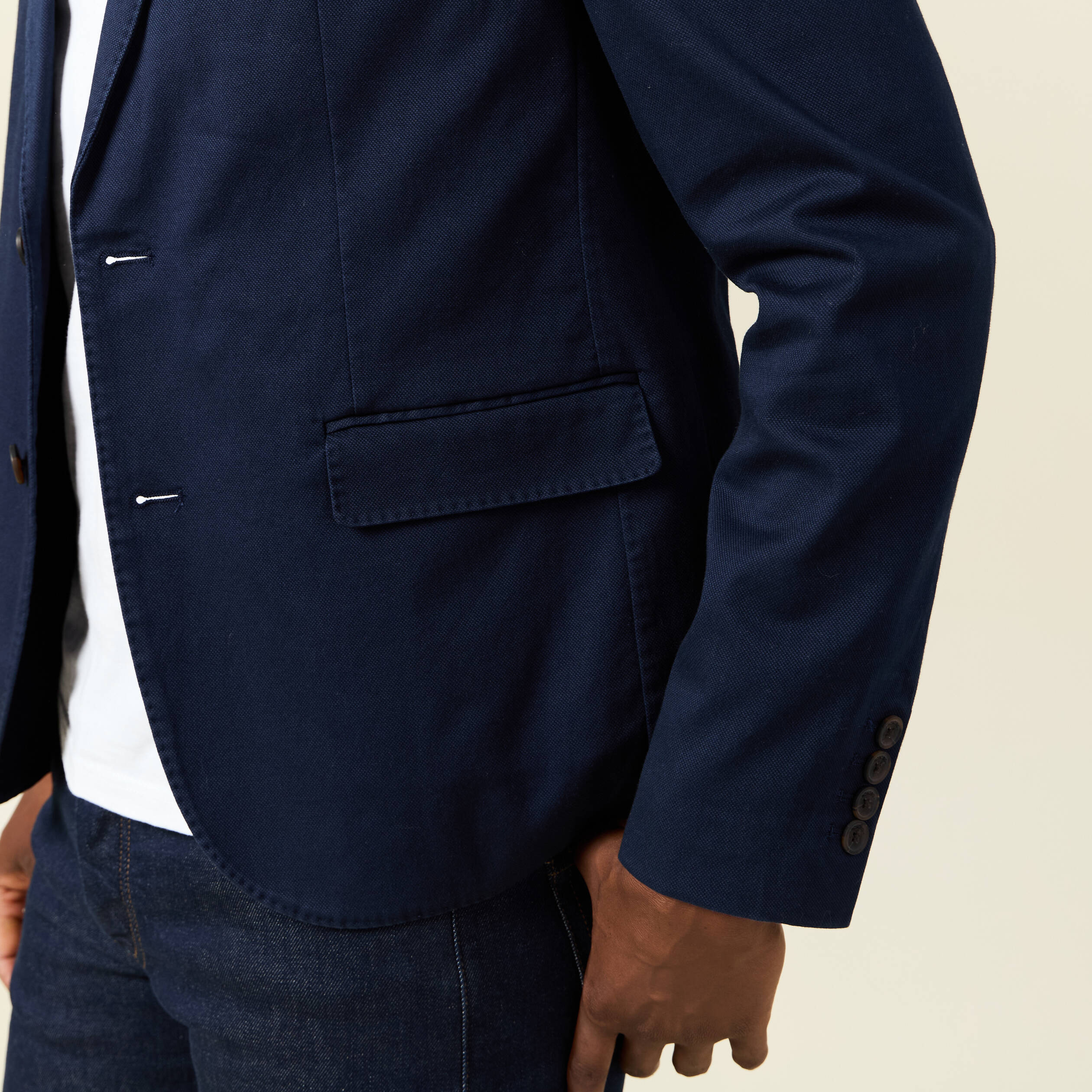 Veste esprit blazer droite bleu marine homme