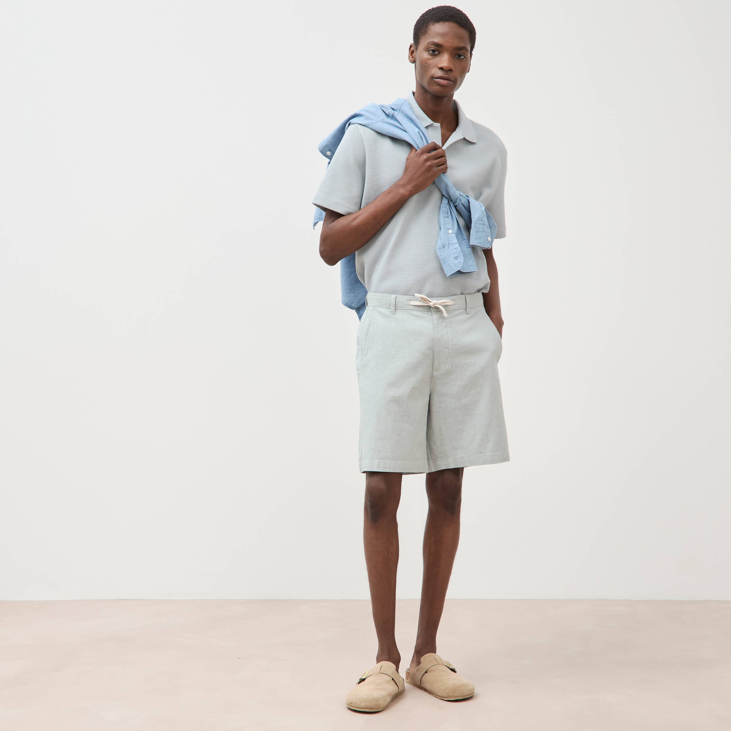 Bermuda vert clair homme