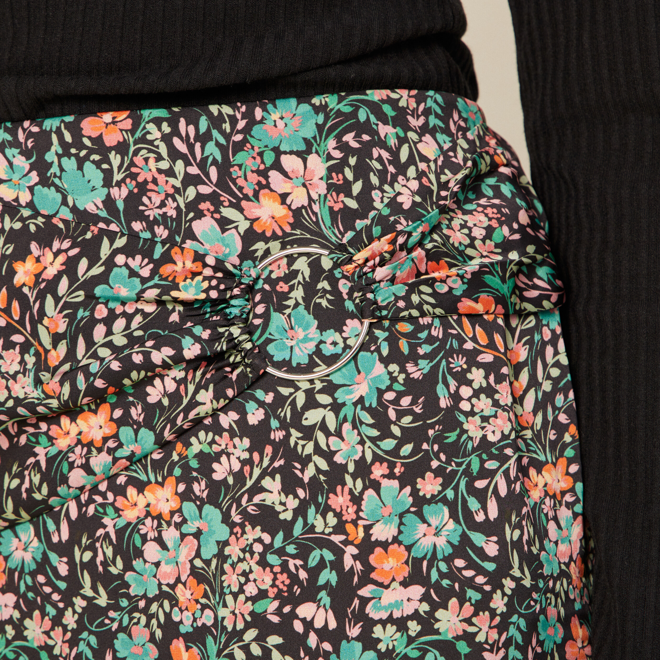jupe drapee courte noir femme Jupe drapée courte noir femme