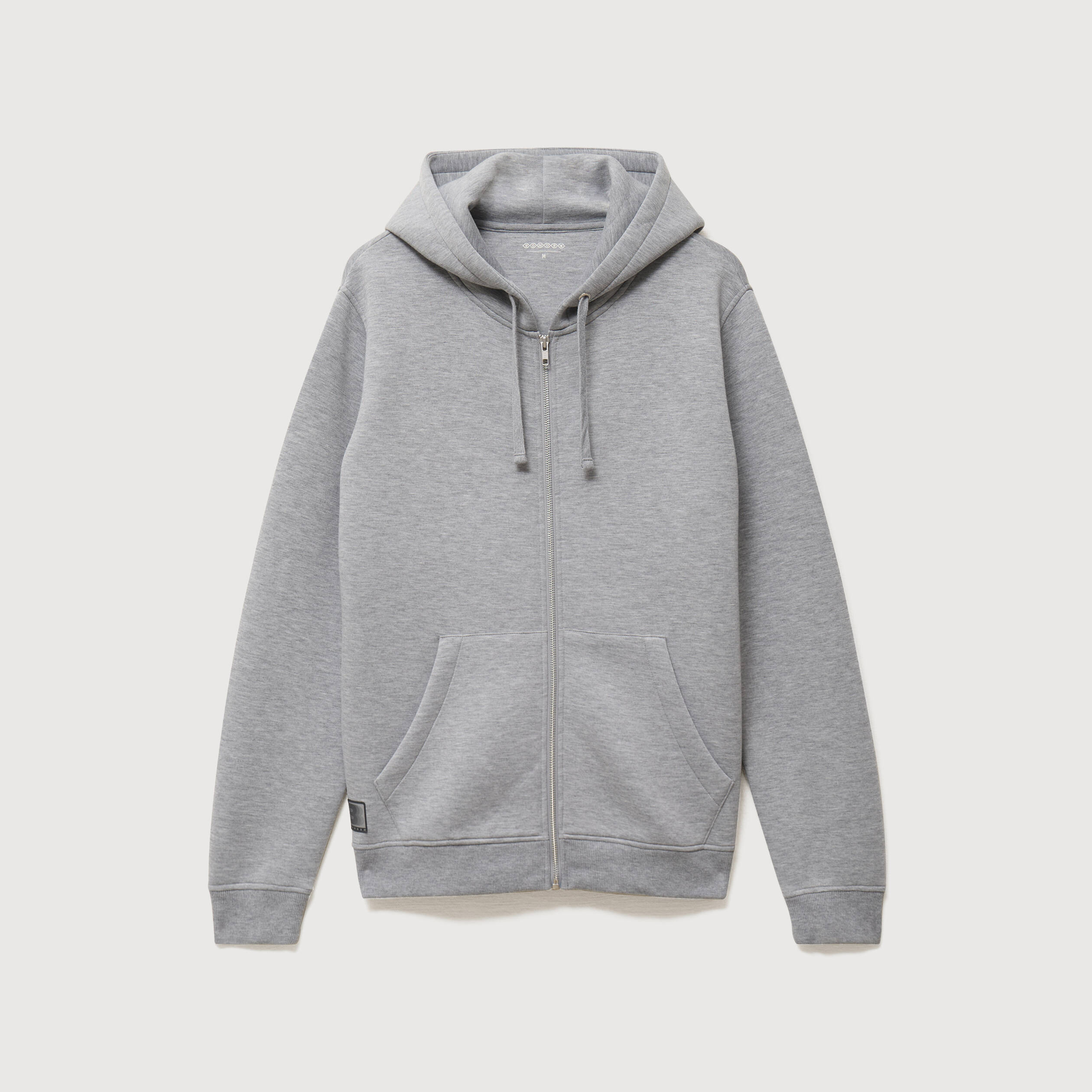 Sweat ample &agrave; capuche manches longues gris clair homme