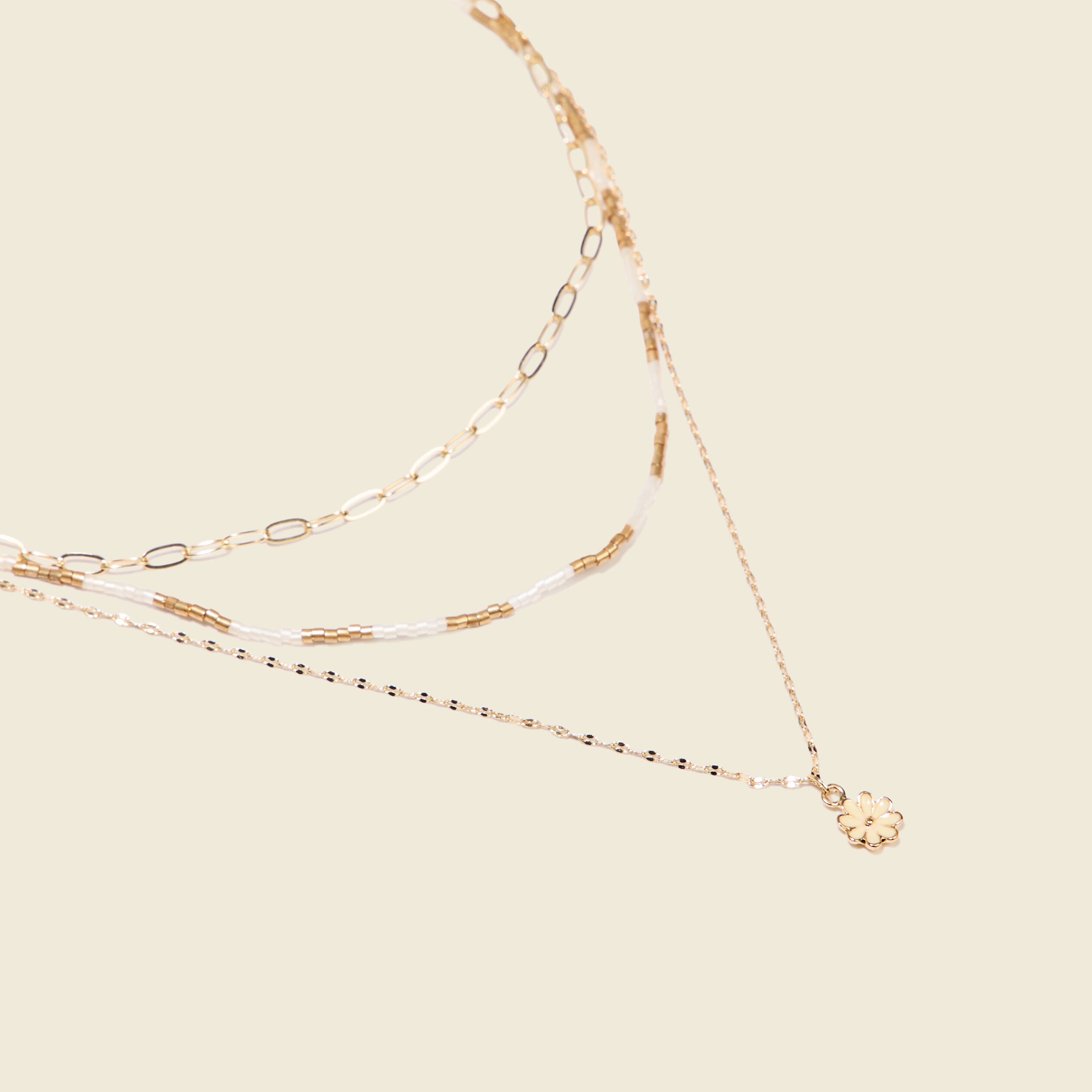 collier multirangs couleur or femme Collier multirangs couleur or femme