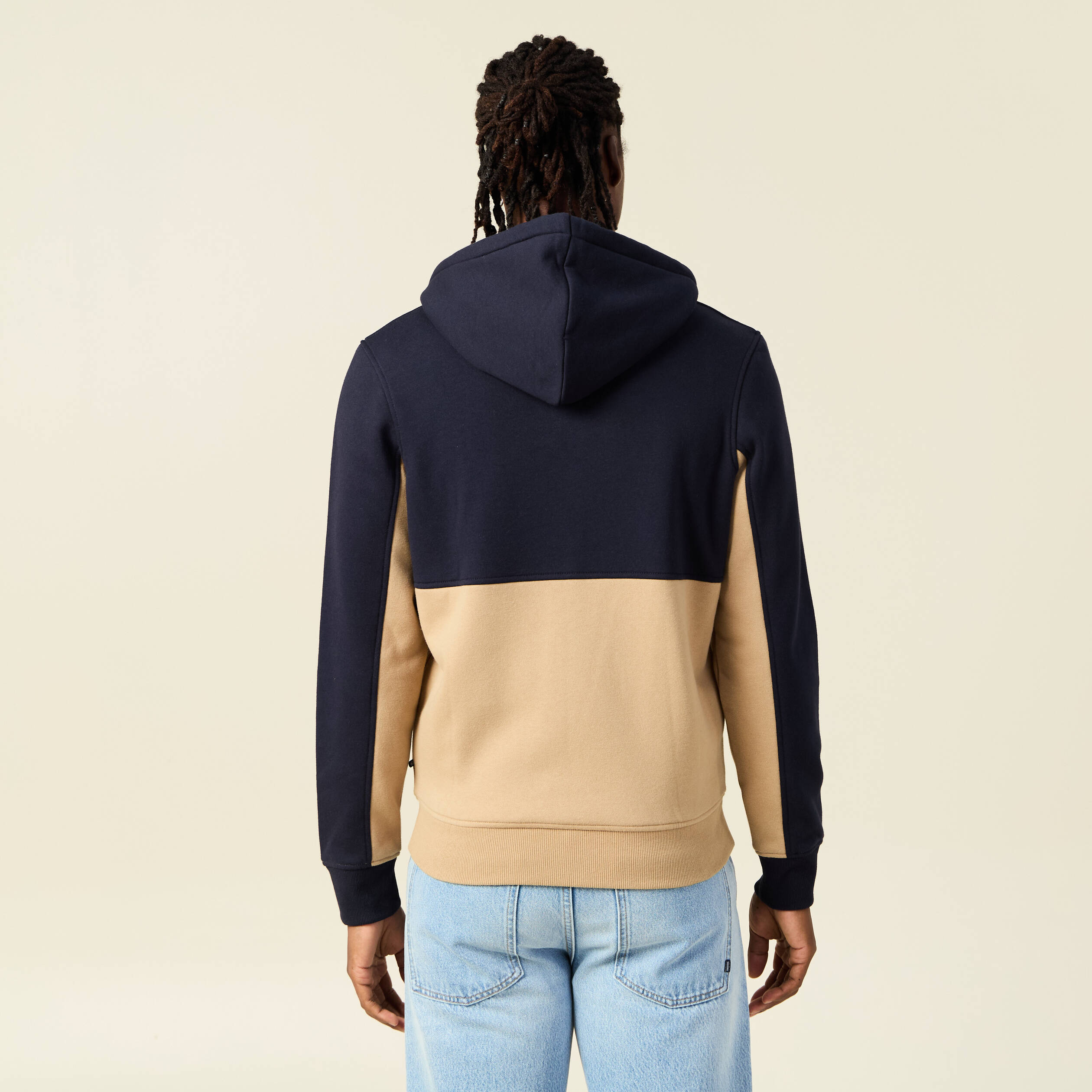 sweat zippe a capuche beige homme Sweat zippé à capuche beige homme