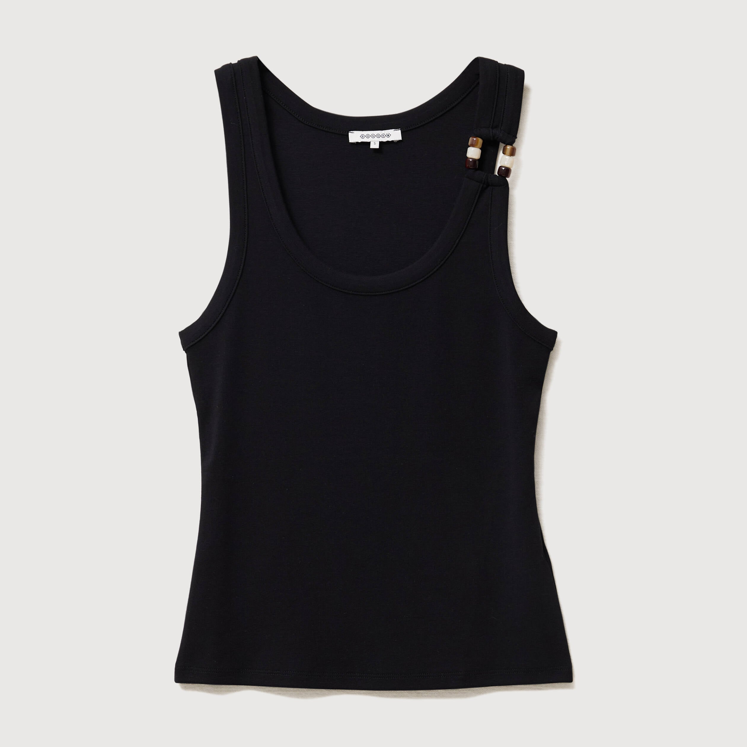 D&eacute;bardeur sans manches noir femme