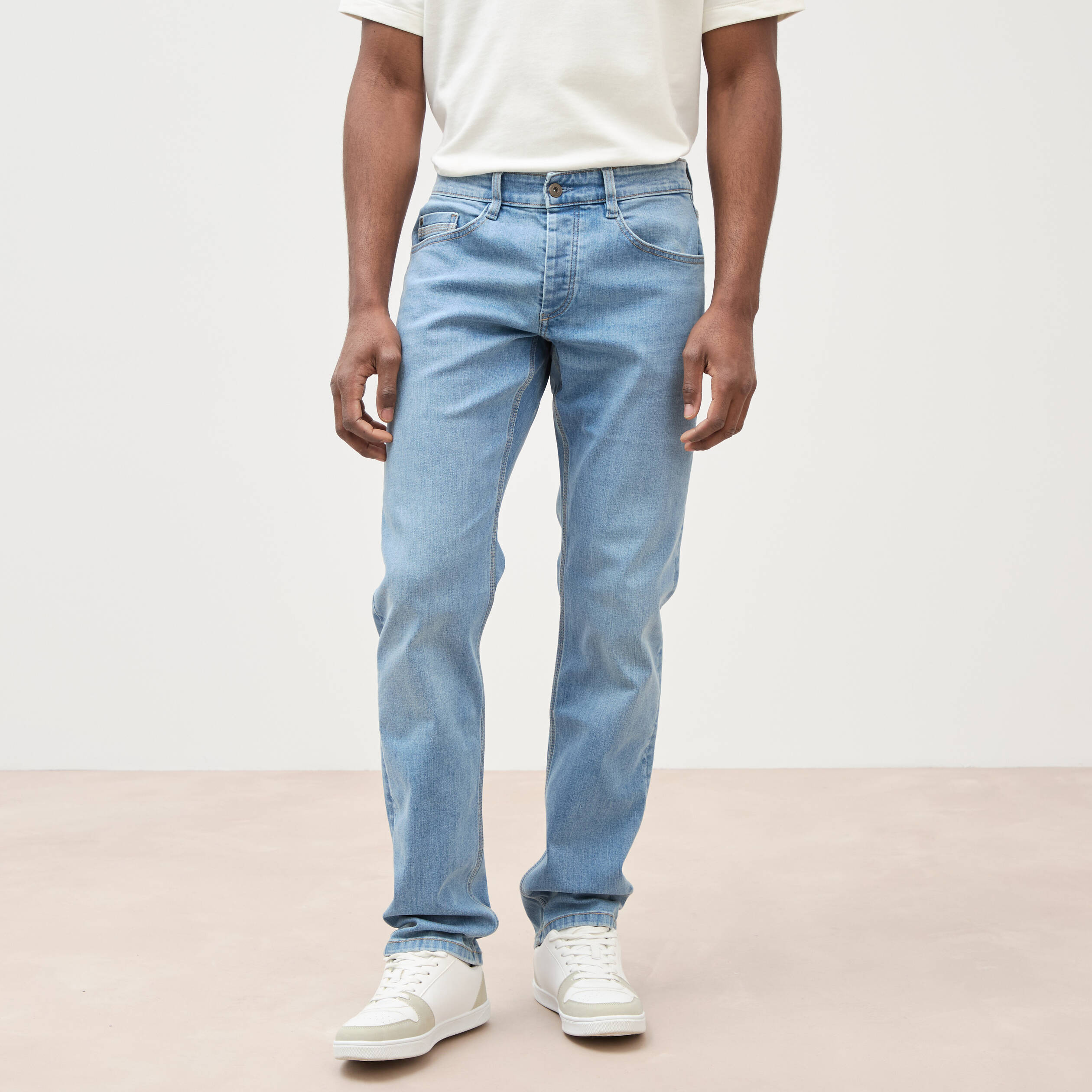 Jeans straight denim used homme